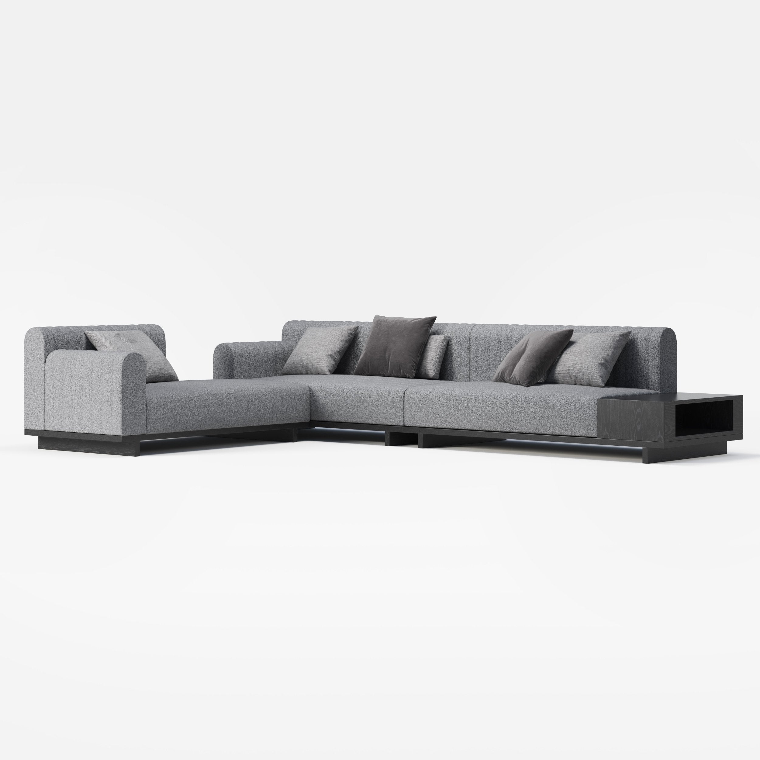 HMR - 157" Modern Corner L-Shaped Sectional Sofa with Side Open Storage
