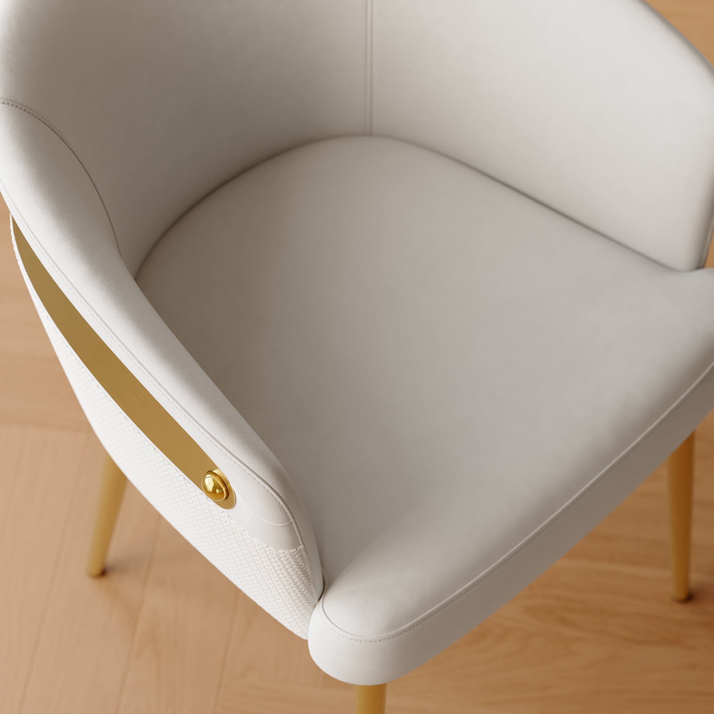 HMR - Modern Dining Chair with PU Leather Upholstery