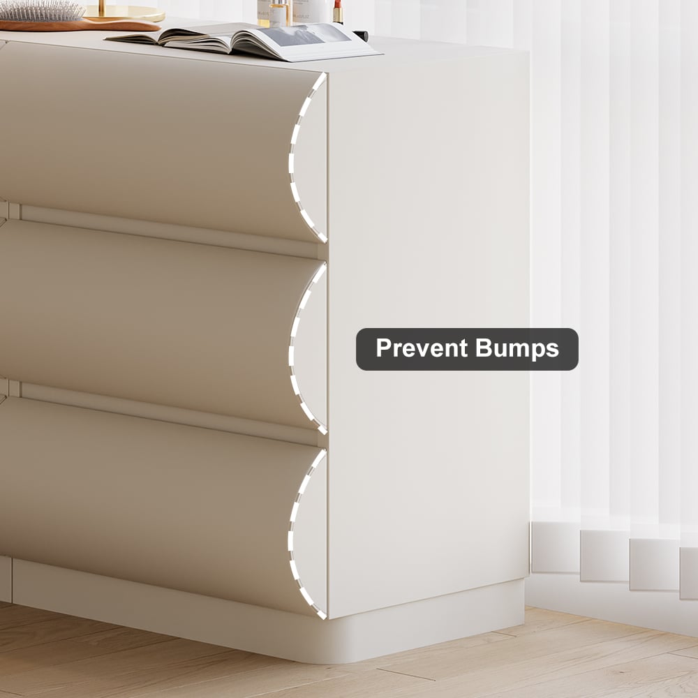 HMR - Humply Leather 6-Drawer Dresser & 2 Smart Nightstands Set