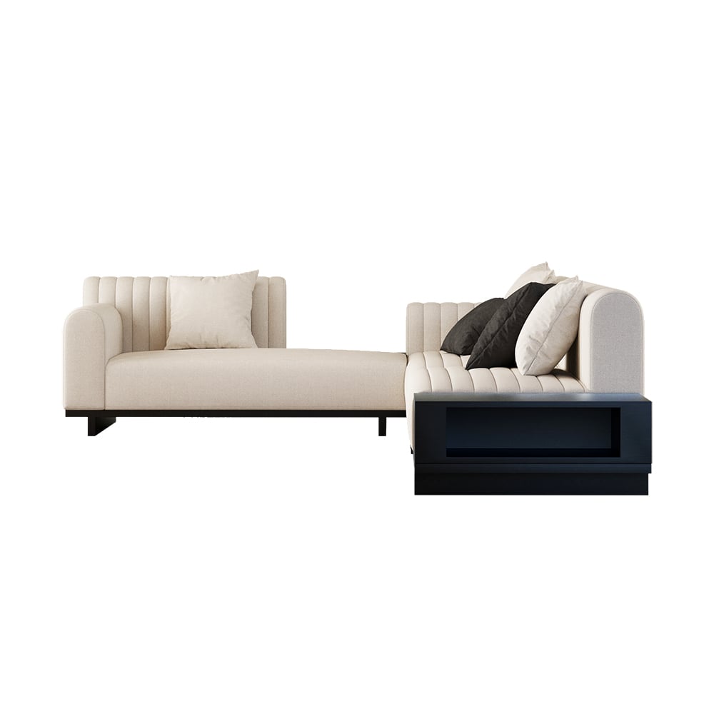 HMR - 157" Modern Corner L-Shaped Sectional Sofa with Side Open Storage