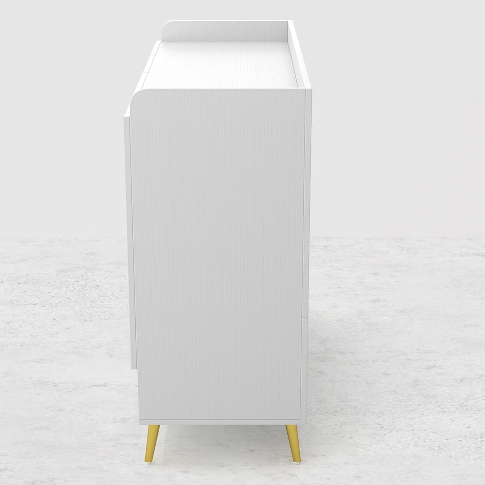 HMR - Yellar Nordic Entryway Shoe Cabinet with Doors & Open Shelves