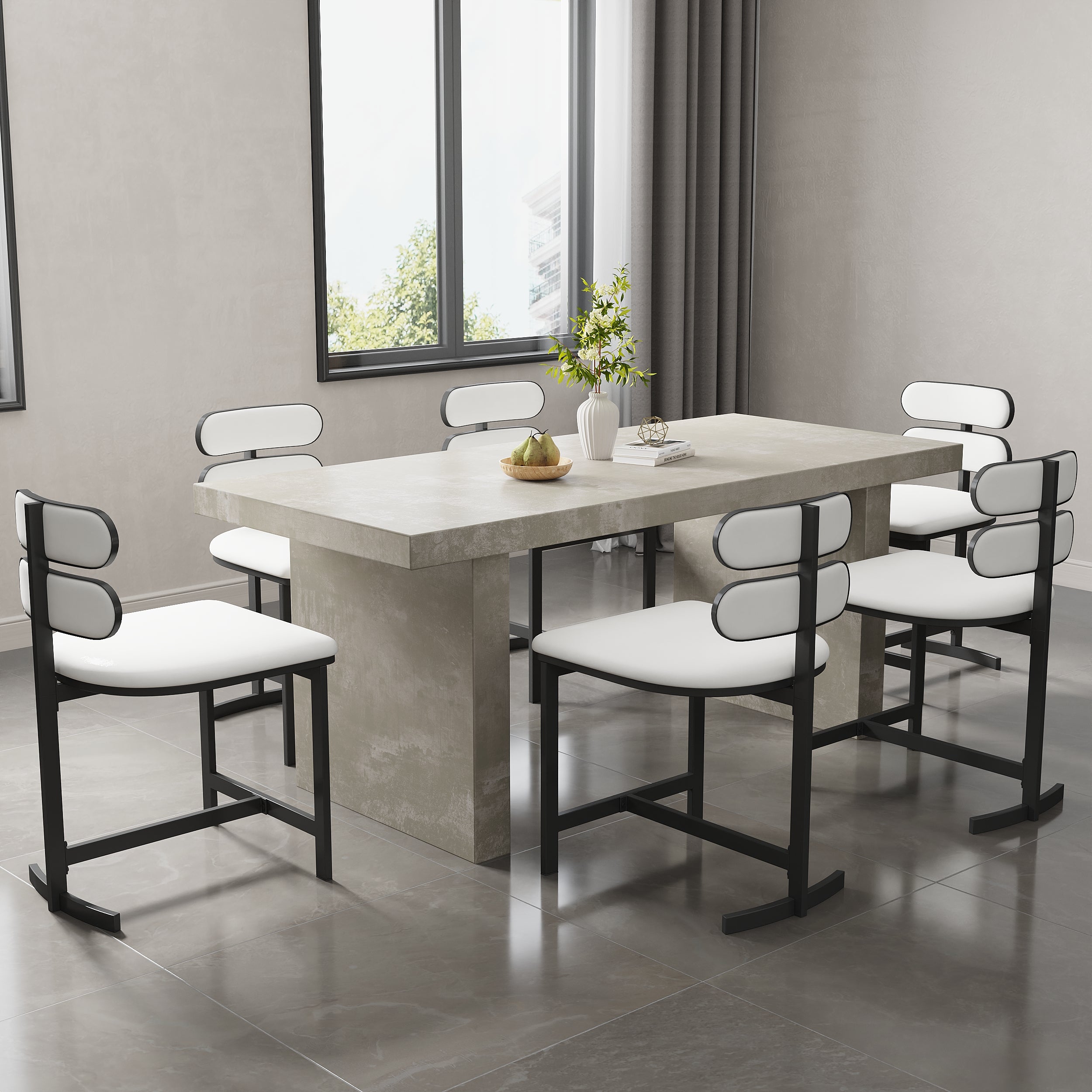 HMR - Dining Set 70.9" Farmhouse Dining Table