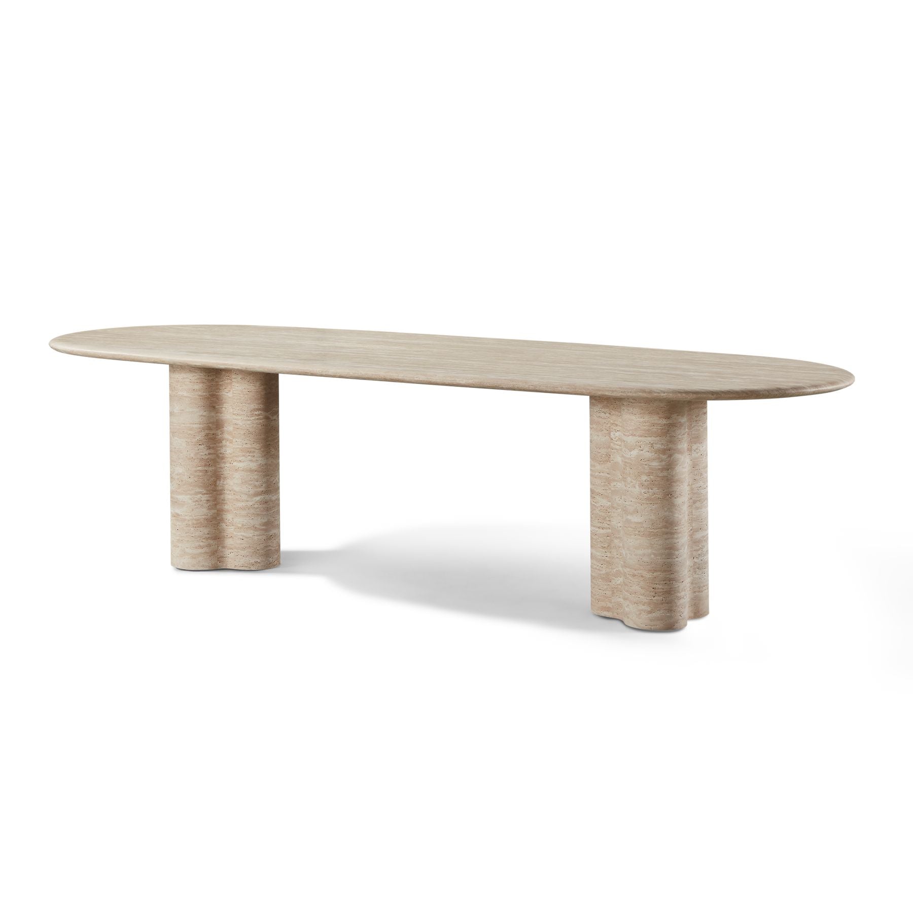 Harbour - Porto Travertine Pill Dining Table 108"