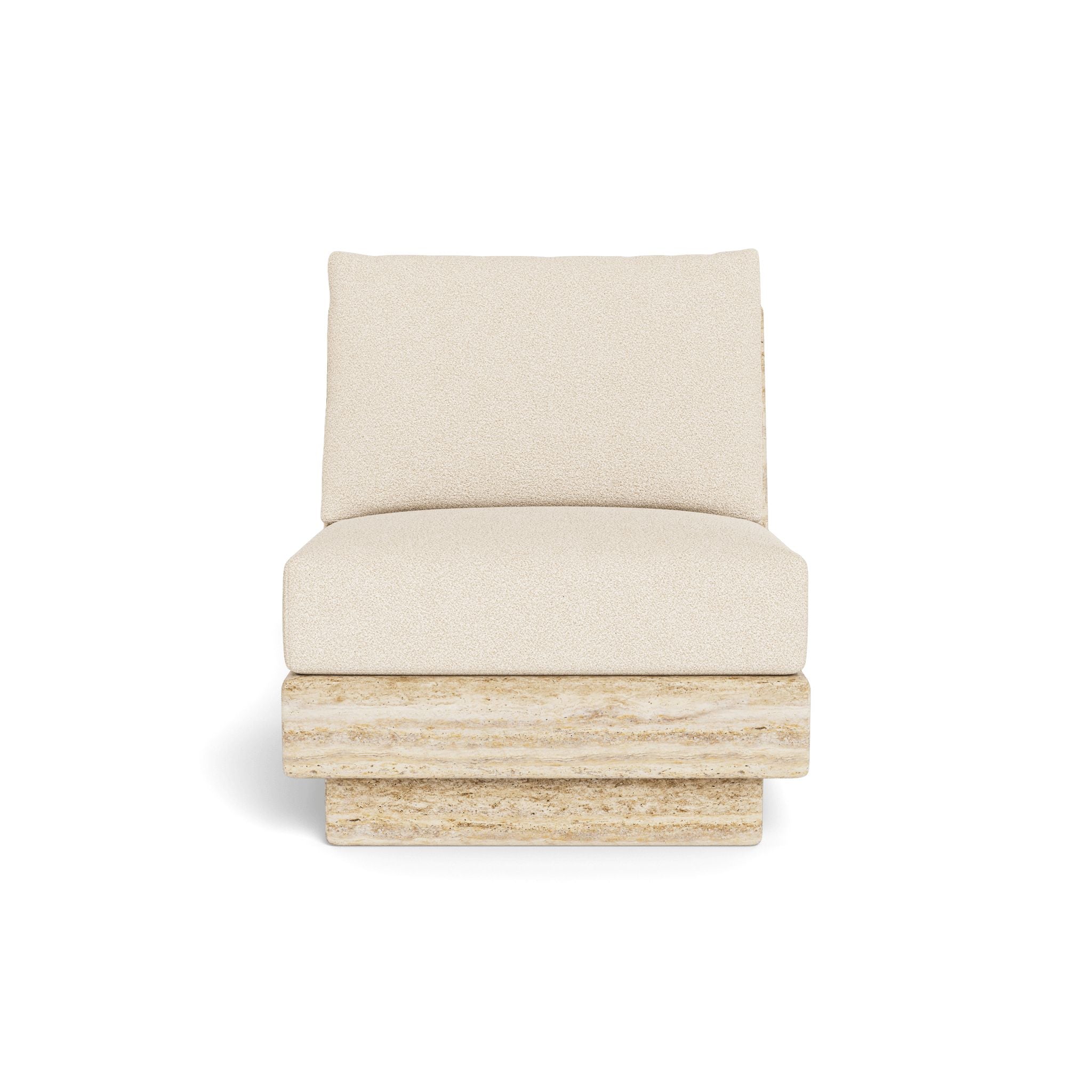 Harbour - Tulum Travertine Armless Lounge Chair