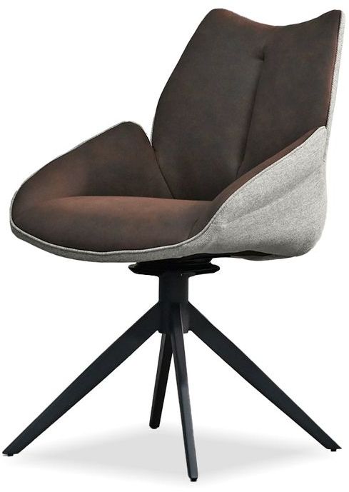 Mobital - Gian Swivel Armchair in Espresso Ultra Suede/Brunette