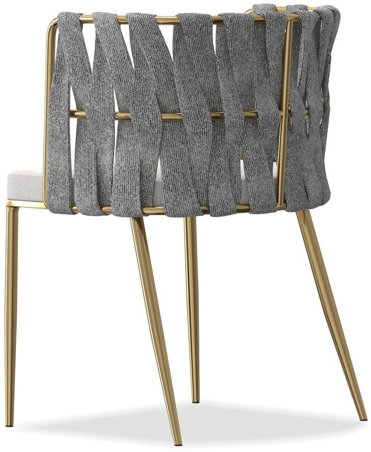 Mobital - Weaver Dining Chair in Oatmeal Tweed, Farina Nubuck