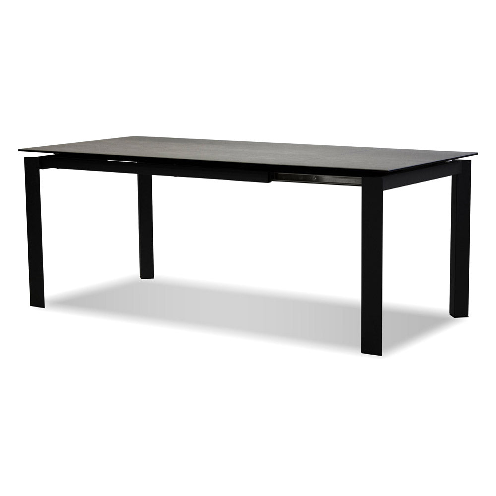 Mobital - Casper Dining Table with Extension in Gray, Ceramic