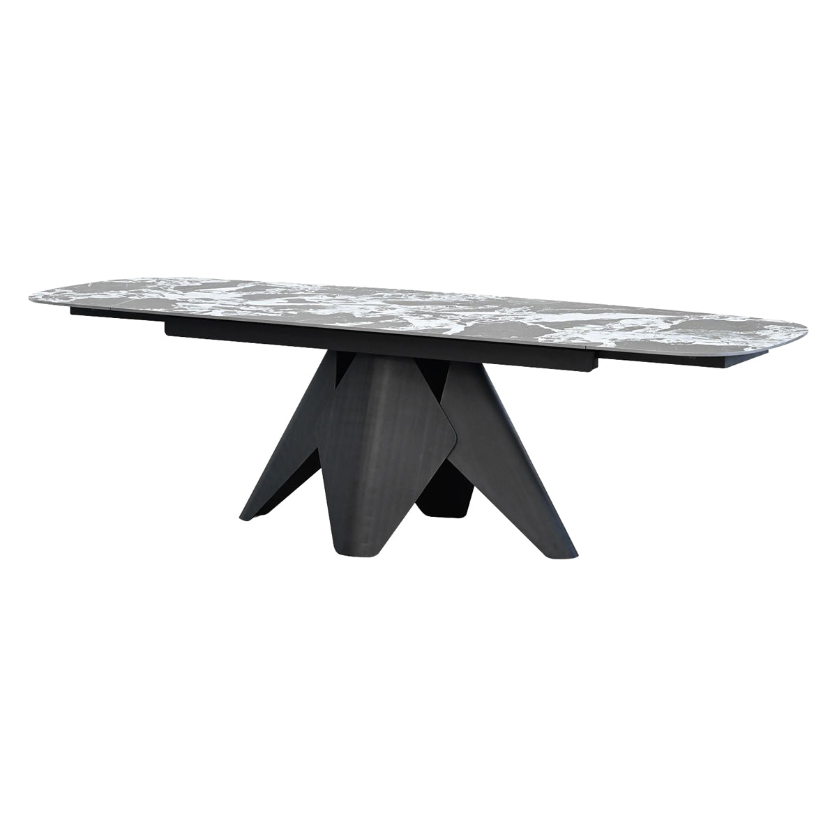 Mobital - Taji Double Extension Dining Table in Tourmaline Black