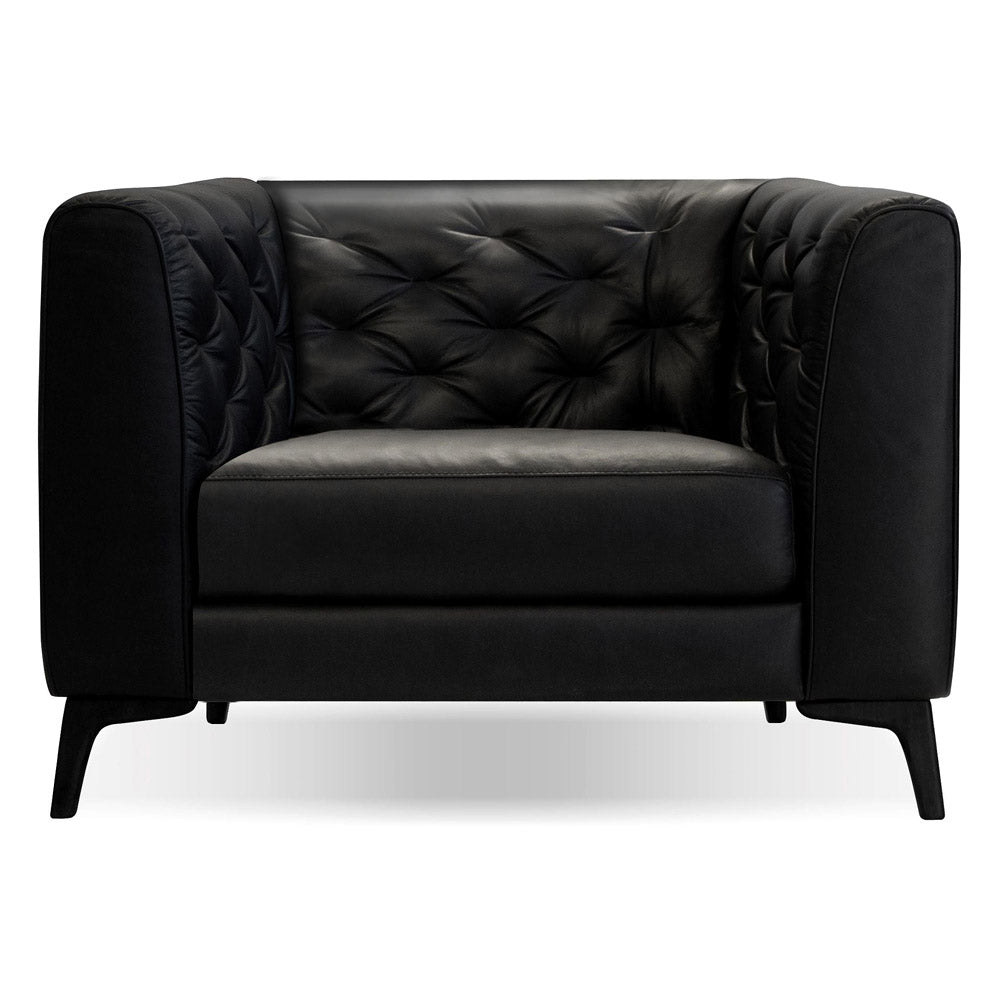 Mobital - Dalton Leather Armchair in Black