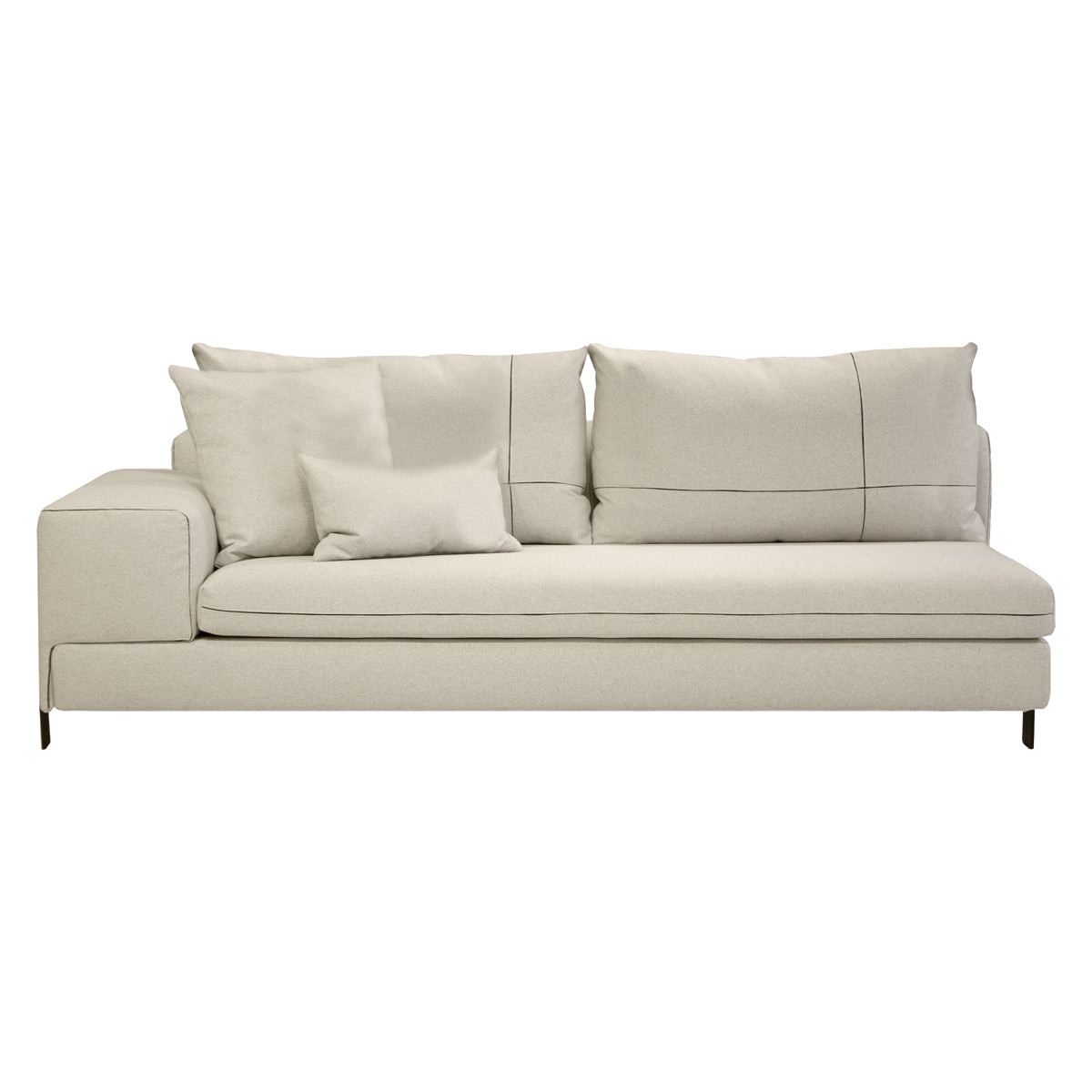 Mobital - Plateau Fabric Sectional in Stone