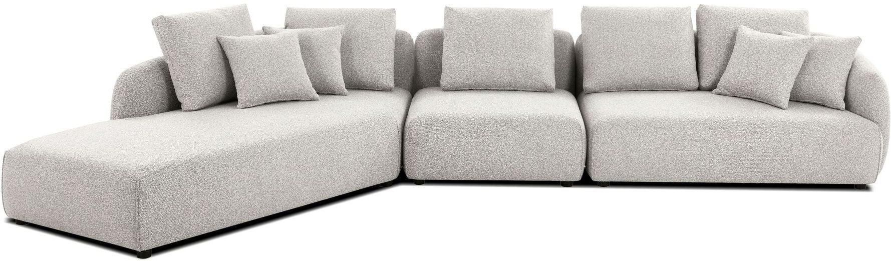 Mobital - Saba Sectional with Chaise LSF in Oat Tweed
