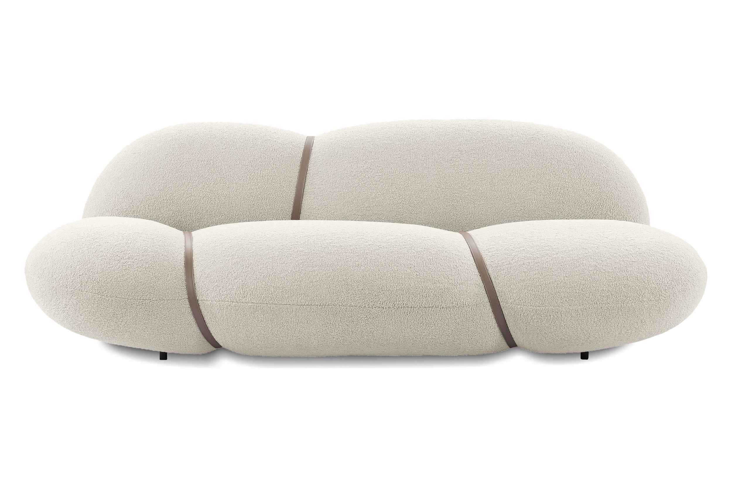 Mobital - Cumulus Stationary Sofa in Cream Boucle, Fabric