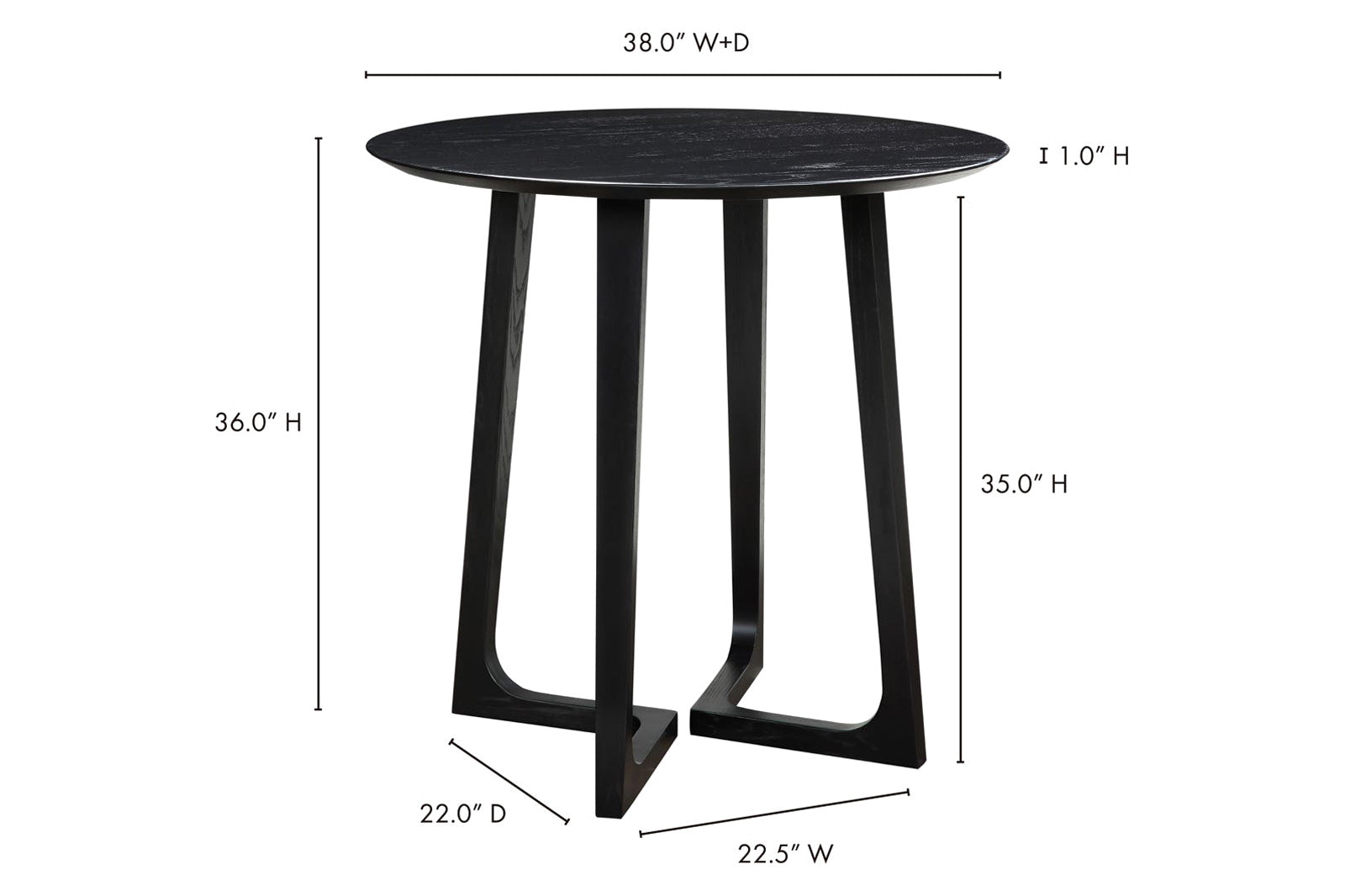 Moe's - Godenza Counter Table in Black