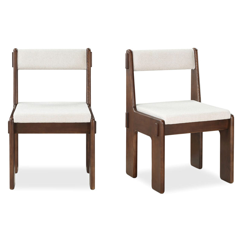 Moe's - Ashby Modern Dining Chair Set of 2 in Walnut Stained Ash