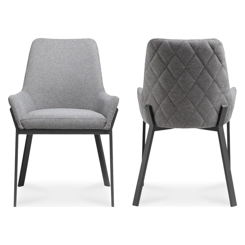 Moe's - Lloyd Contemporary Dining Chair Set of 2 in Dark Gray