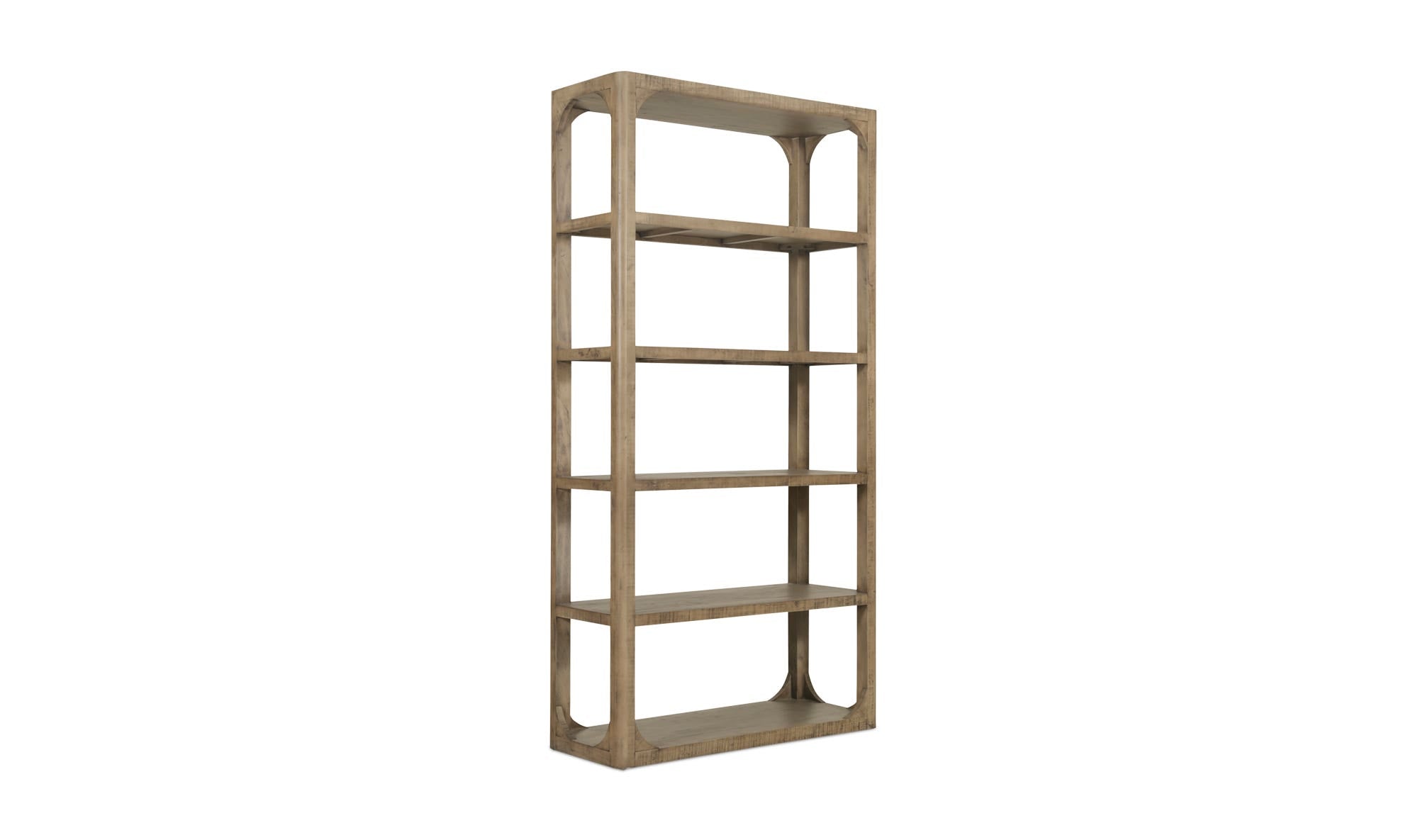 Moe's - Abbott Rustic Bookshelf in Brown