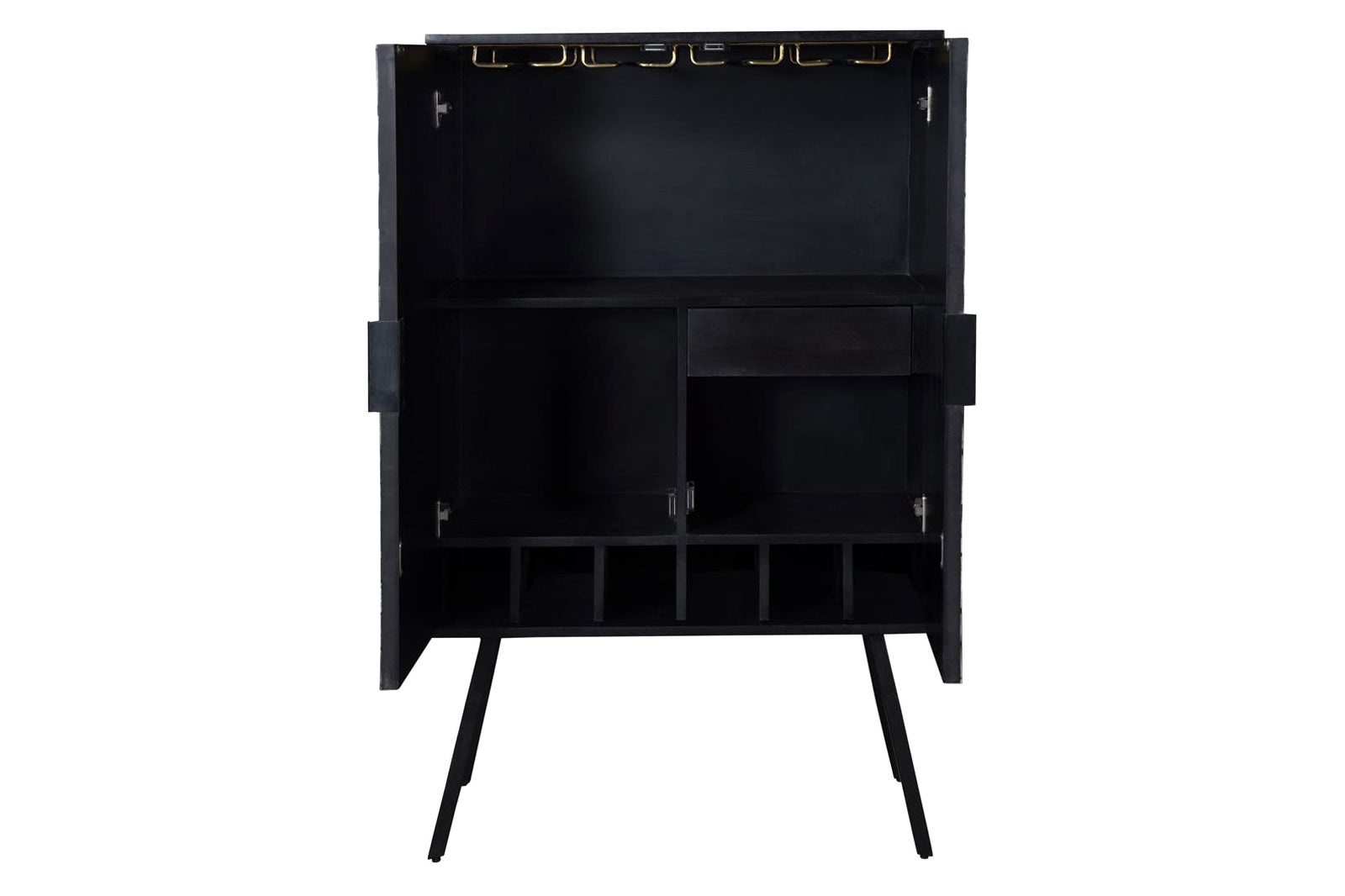 Moe's - Sunburst Wine Cabinet in Black