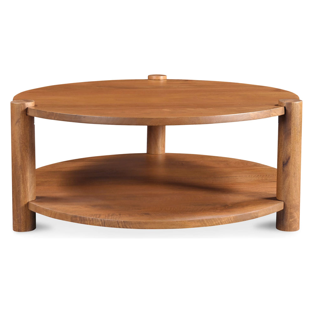 Moe's - Olsen Contemporary Round Coffee Table in Vintage Brown