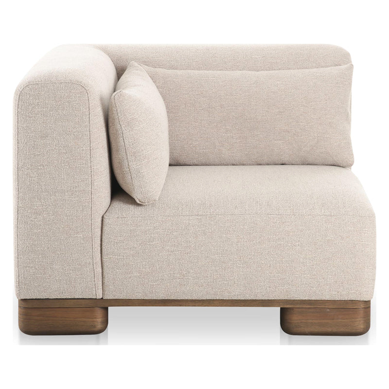 Moe's - June Rustic Corner Chair in Oatmeal