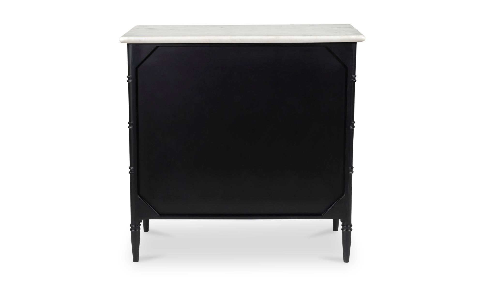 Moe's - Eleanor Rustic 5 Drawers Chest in Black