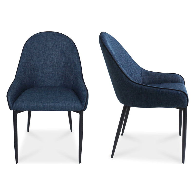 Moe's - Lapis Modern Dining Chair Set of 2 in Blue