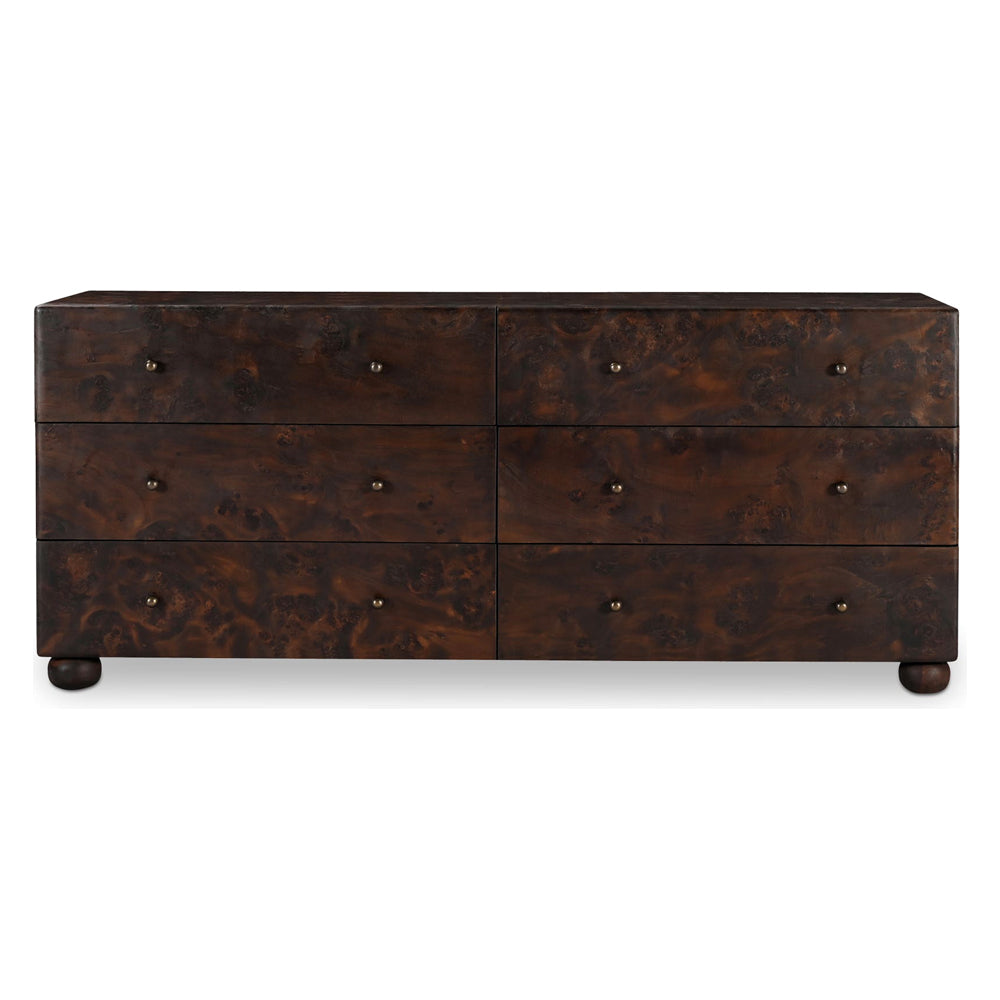 Moe's - York Modern 6 Drawers Dresser in Dark Brown