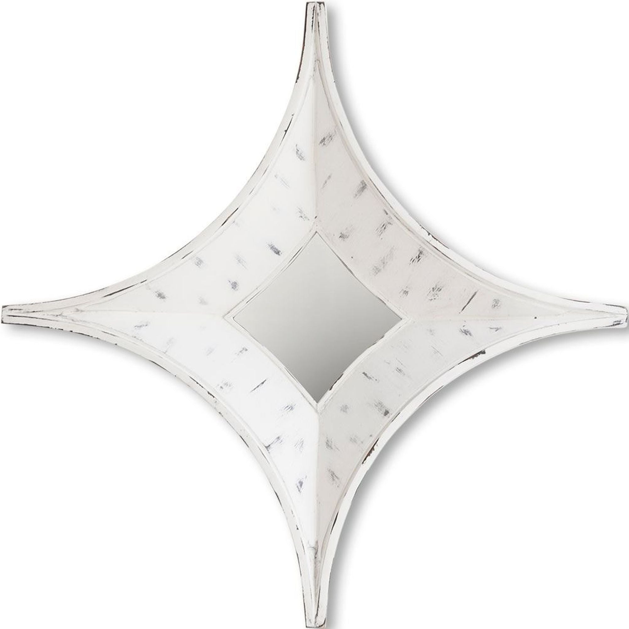 Mercana - Amphion Star Whitewashed Wood Frame Mirror
