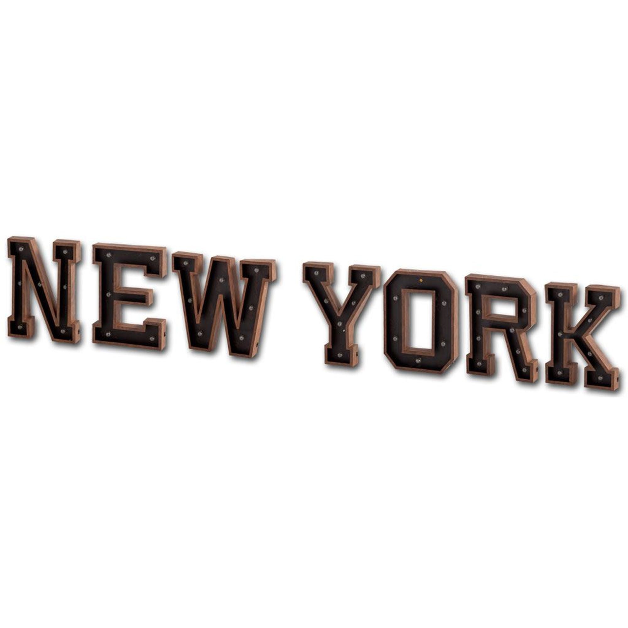 Mercana - Archera "New York" Metal Battery Powered LED Sign