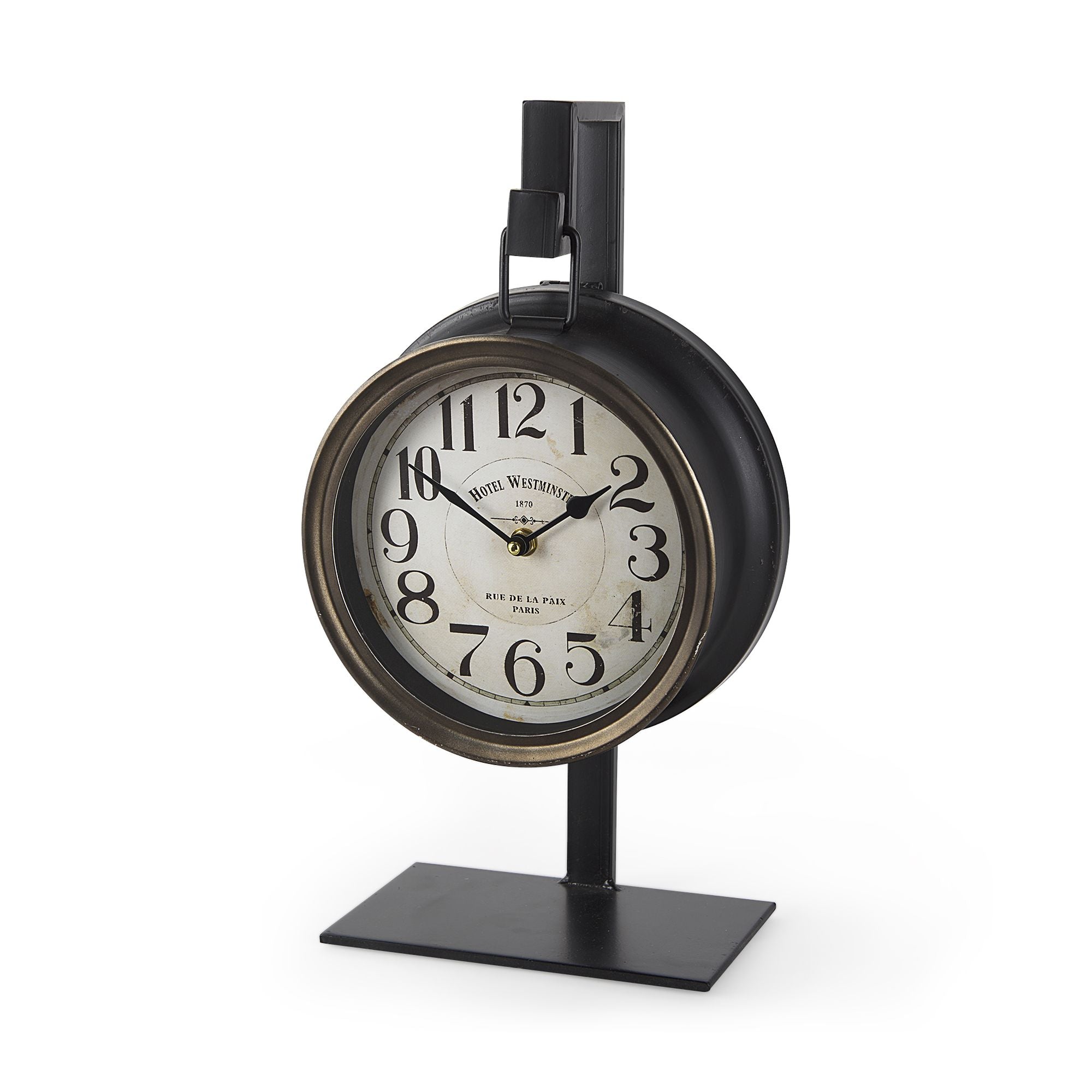 Mercana - Taxz Metallic Brown Metal Hanging Table Clock