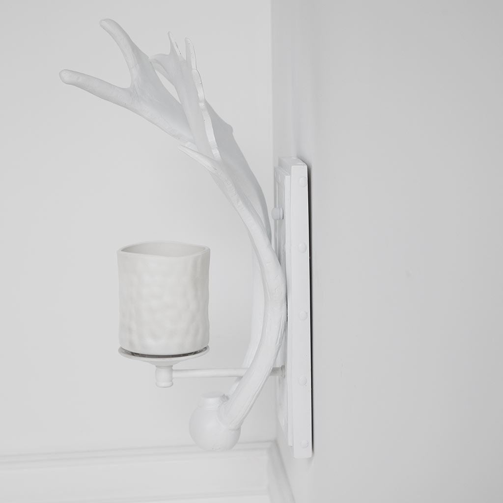 Mercana - Rockland Wall Sconce in White, Wood