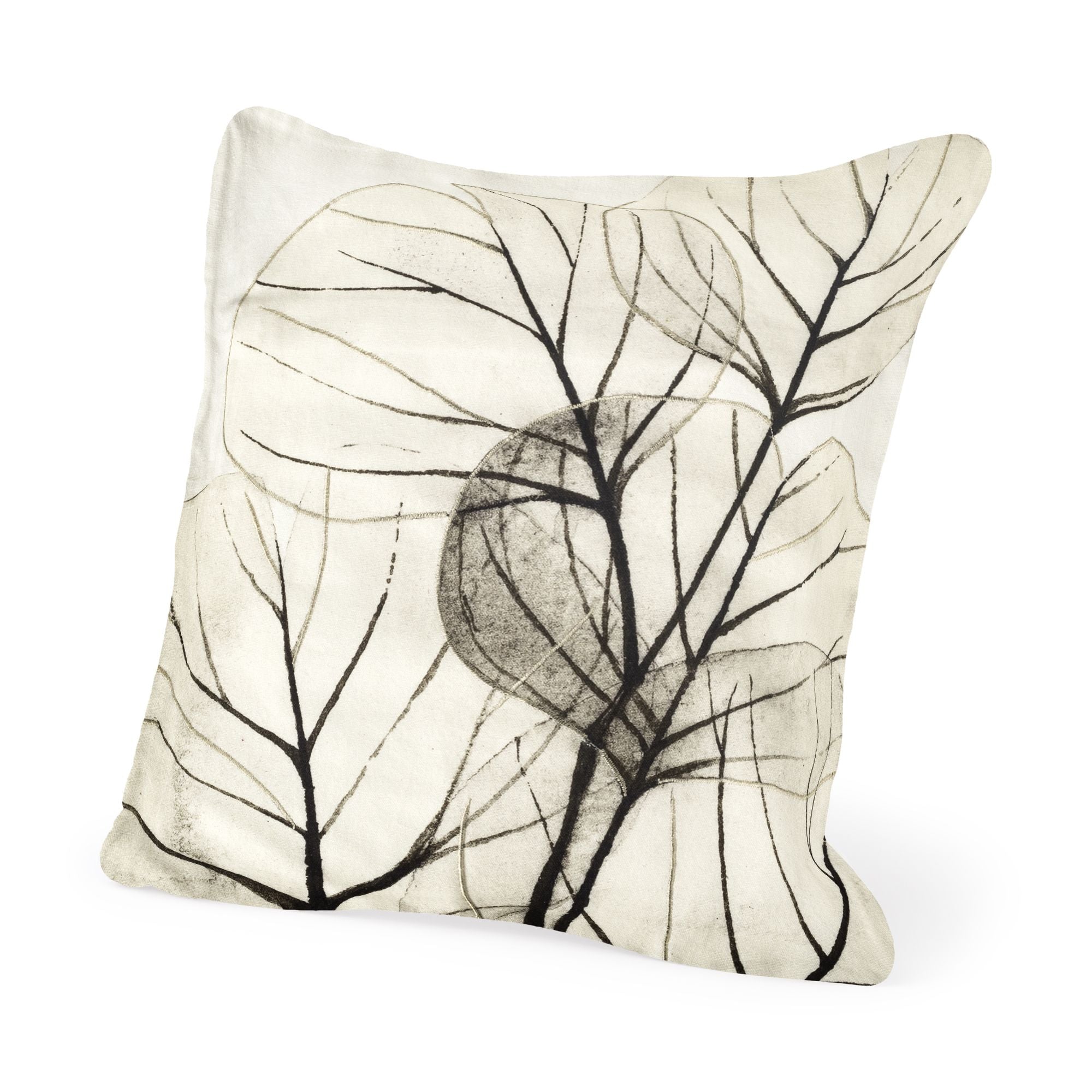 Mercana Edge of Twilight 18 x 18 Leaf Pattern Decorative Pillow Cover