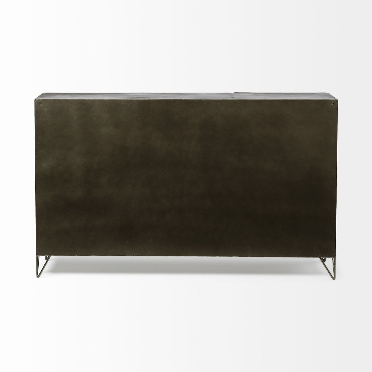 Mercana - Pandora II Brown Wood and Metal Glass Door Display Cabinet