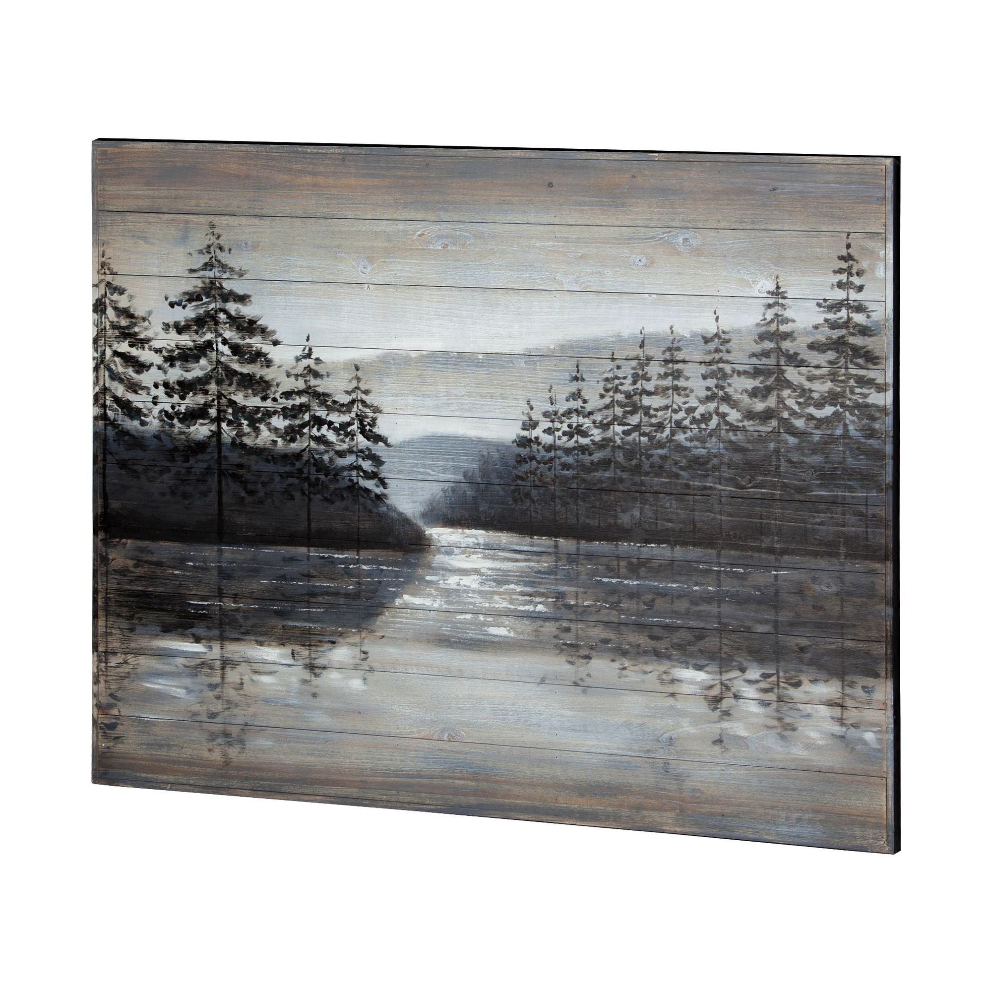 Mercana - Sunset Narrows 48x36 Original Hand Painted on Wood Oil Painting