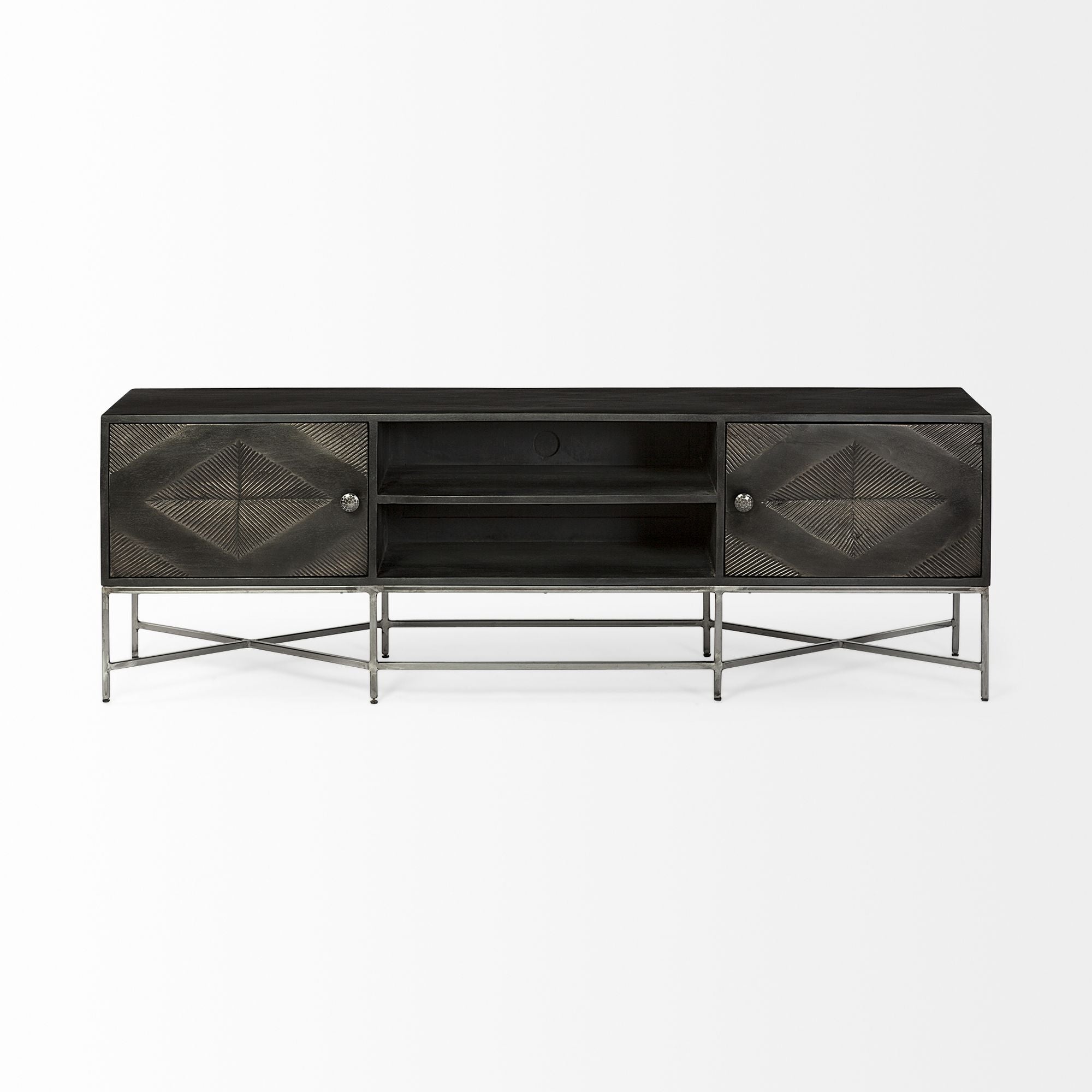 Mercana - Hogarth Media Console in Dark Brown, Wood