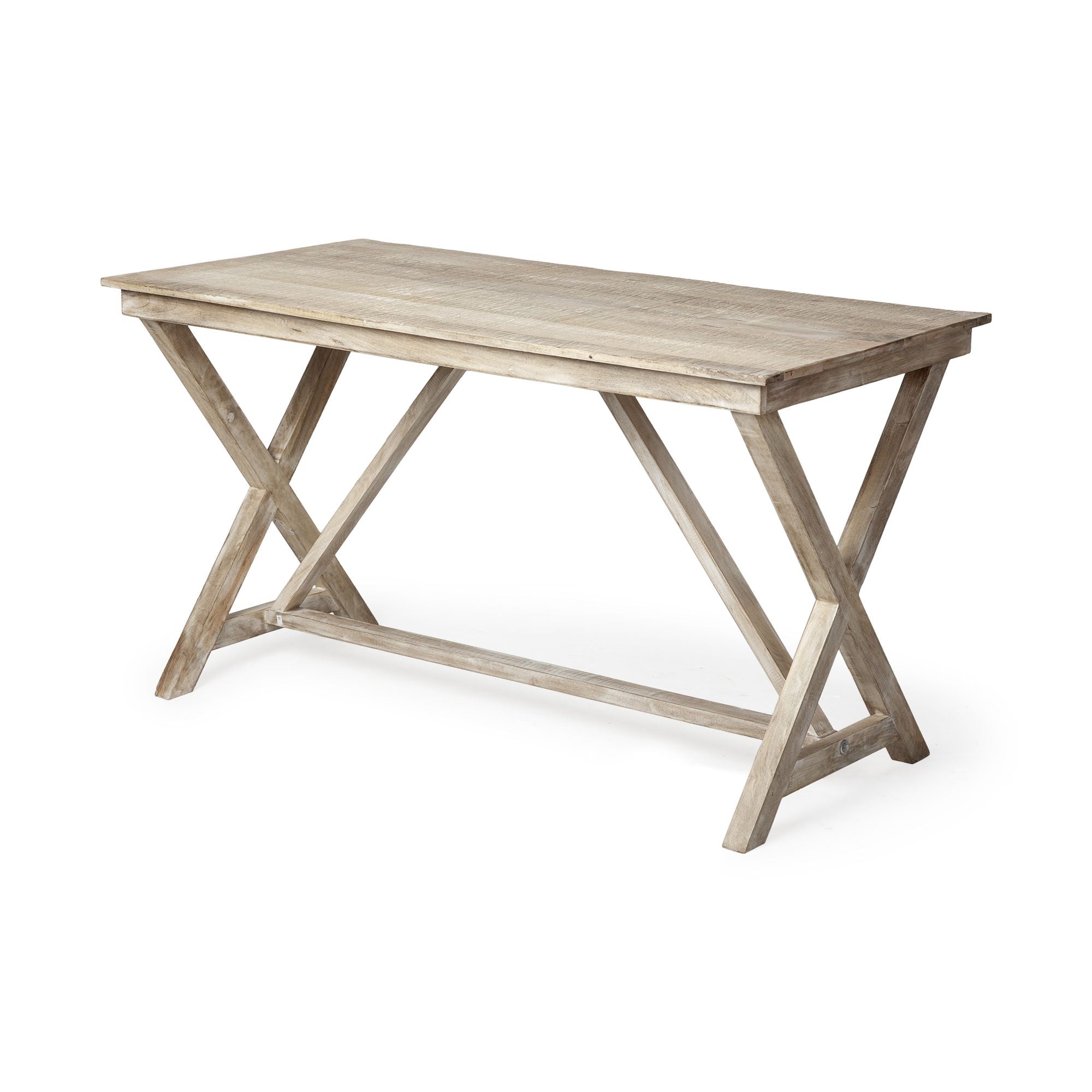 Mercana - Tracy Natural X Frame Wood Office Desk
