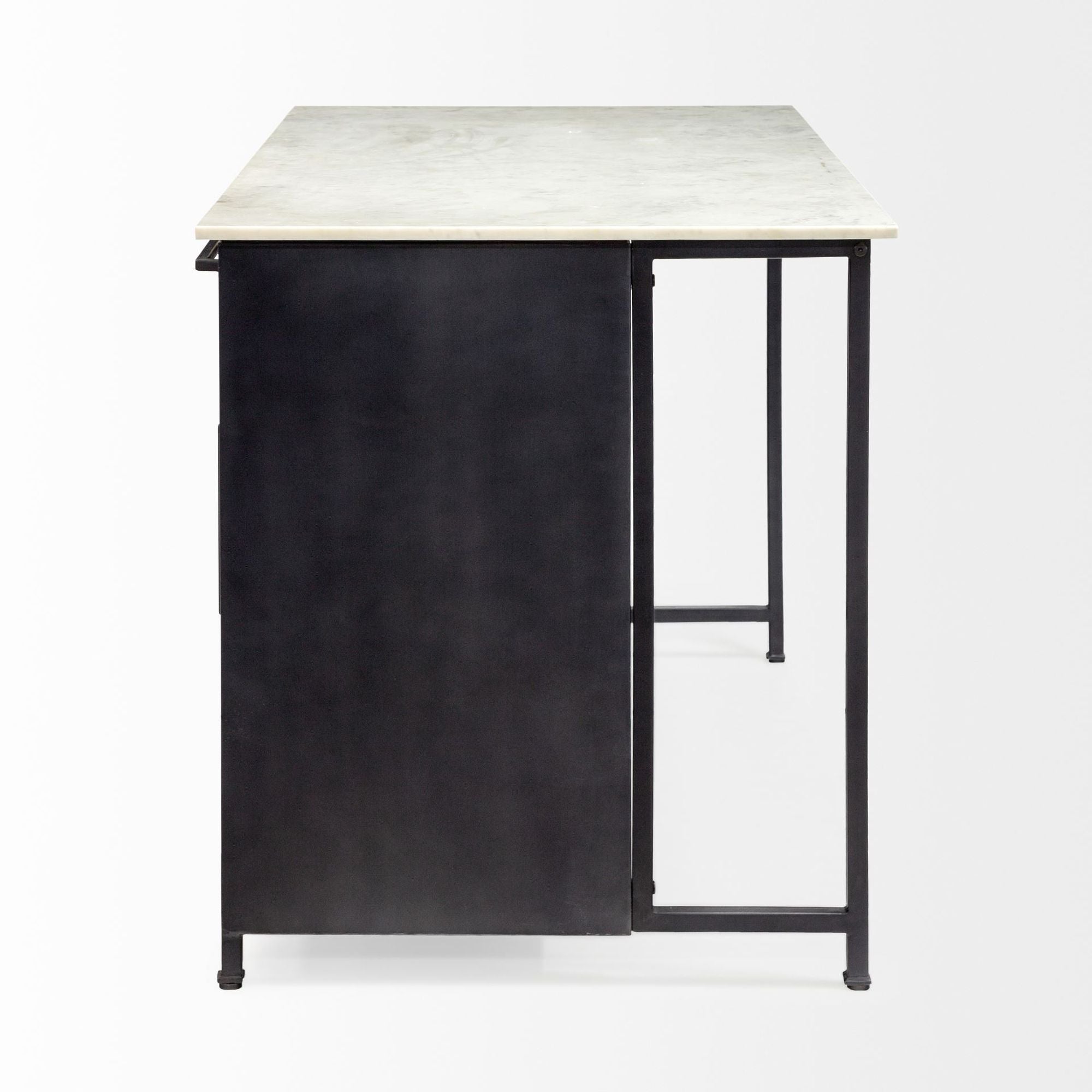 Mercana - Fieri Kitchen Island with 4 Drawers in Black