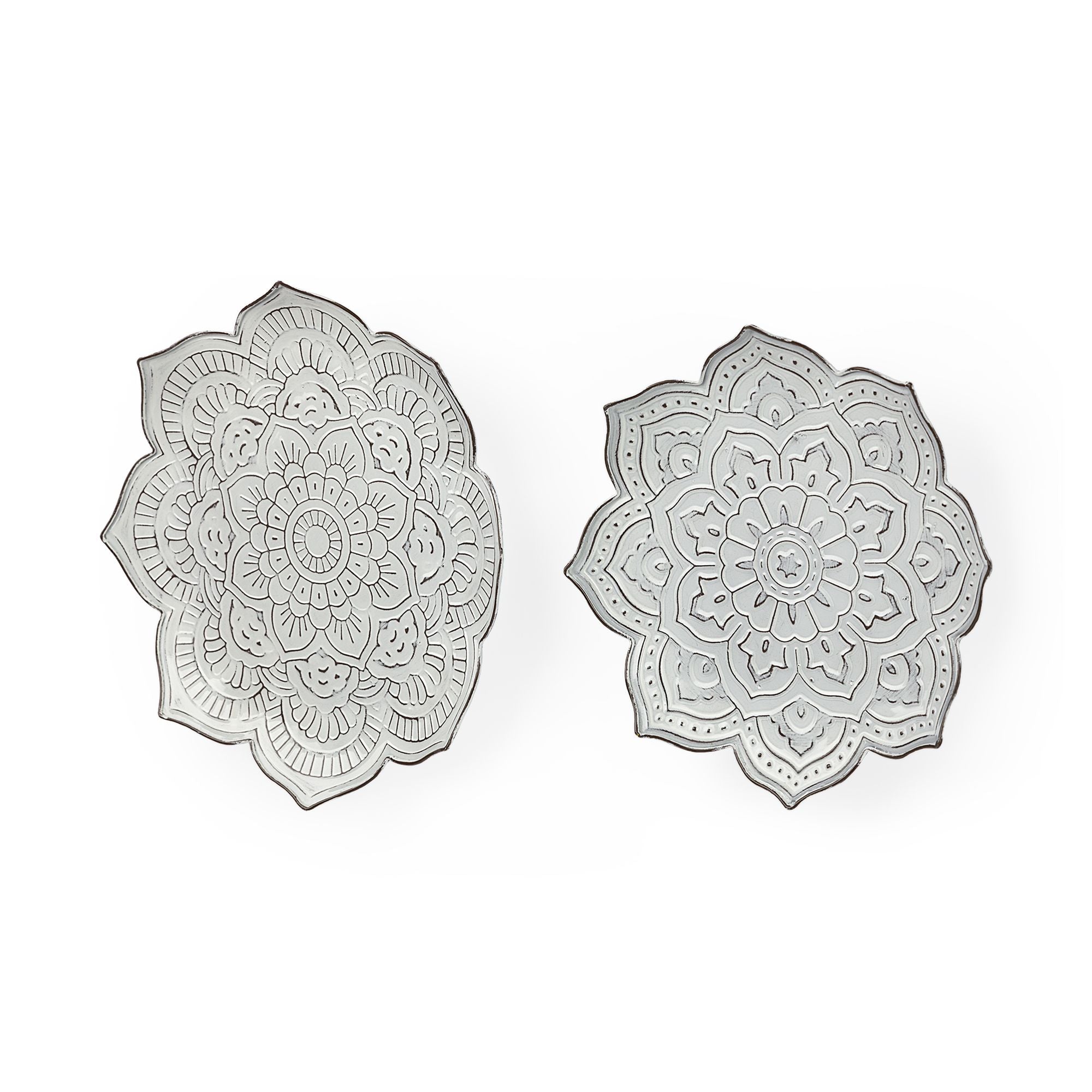 Mercana - Miranda Stamped Metal Lotus Flower Wall Decor (Set of 2)