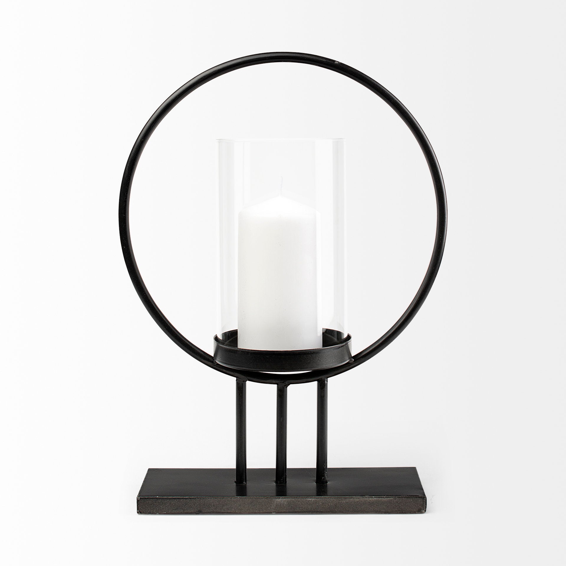 Mercana - Saturn Candle Holder in Black/White, Metal