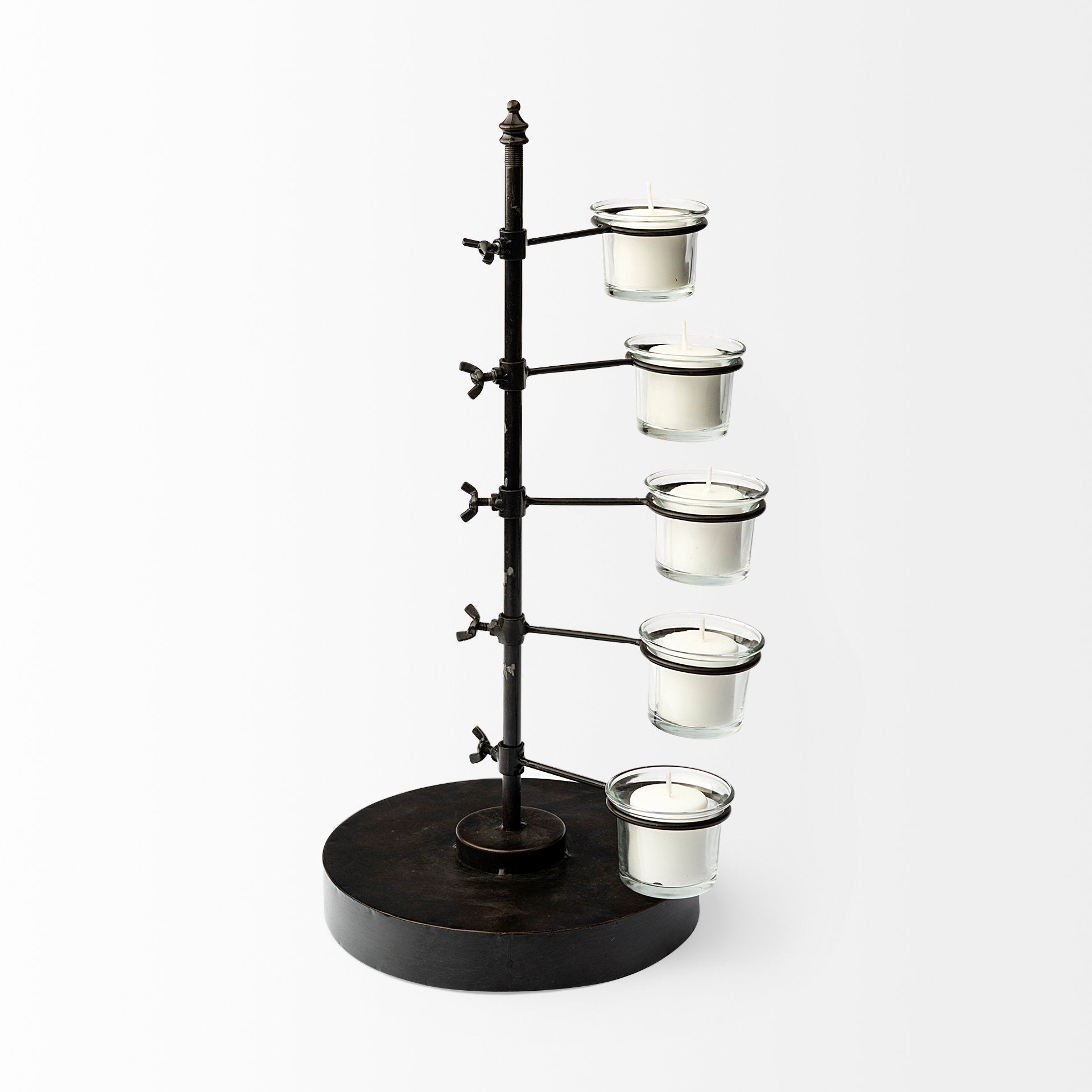 Mercana - Jaran Candle Holder in Black, Metal