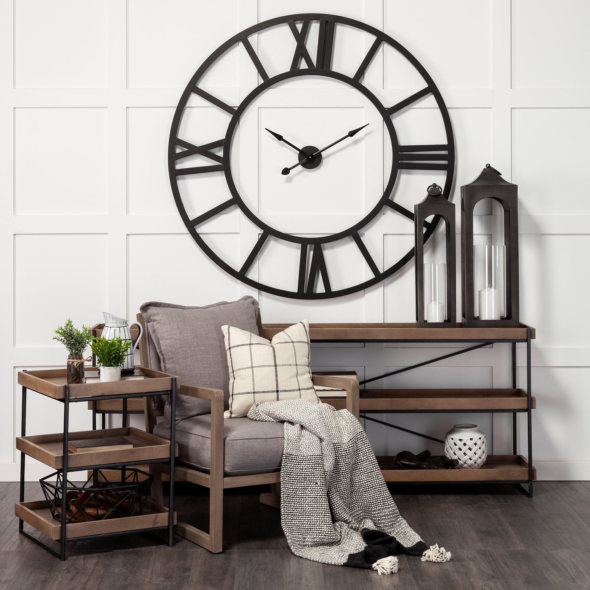 Mercana - Trey Accent Table in Brown, Solid Wood