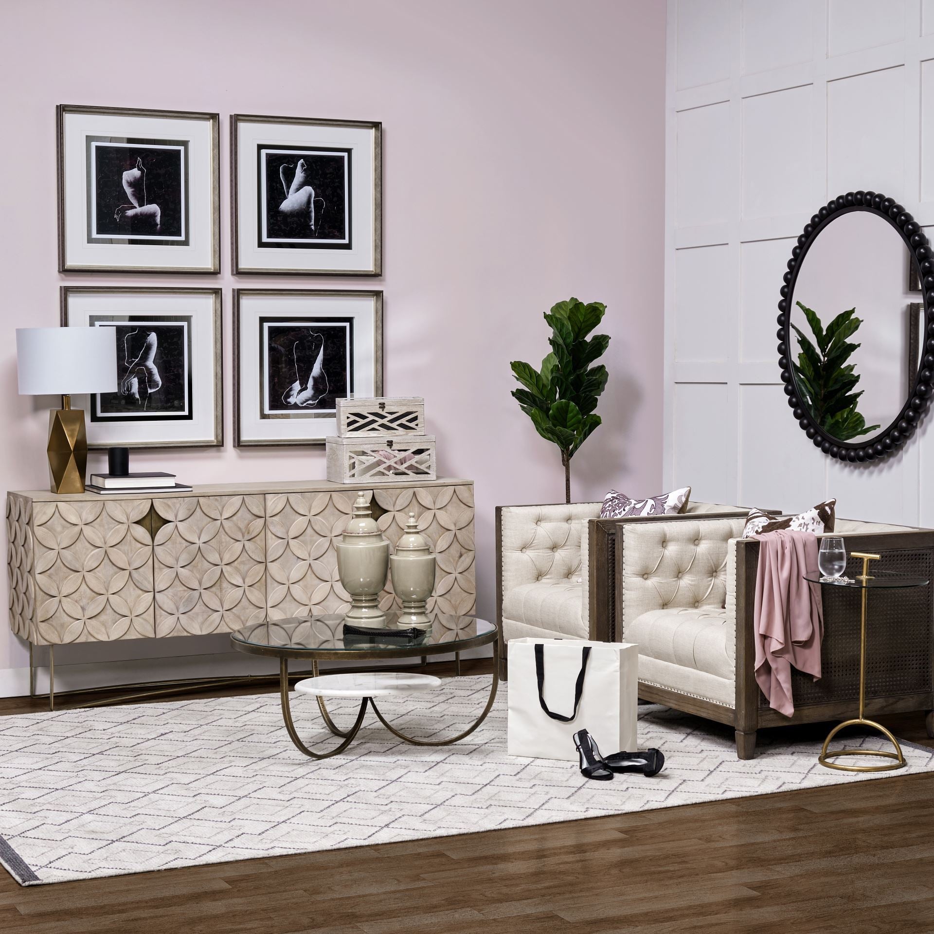 Mercana - Excelsior Sideboard in Brown, Solid Wood