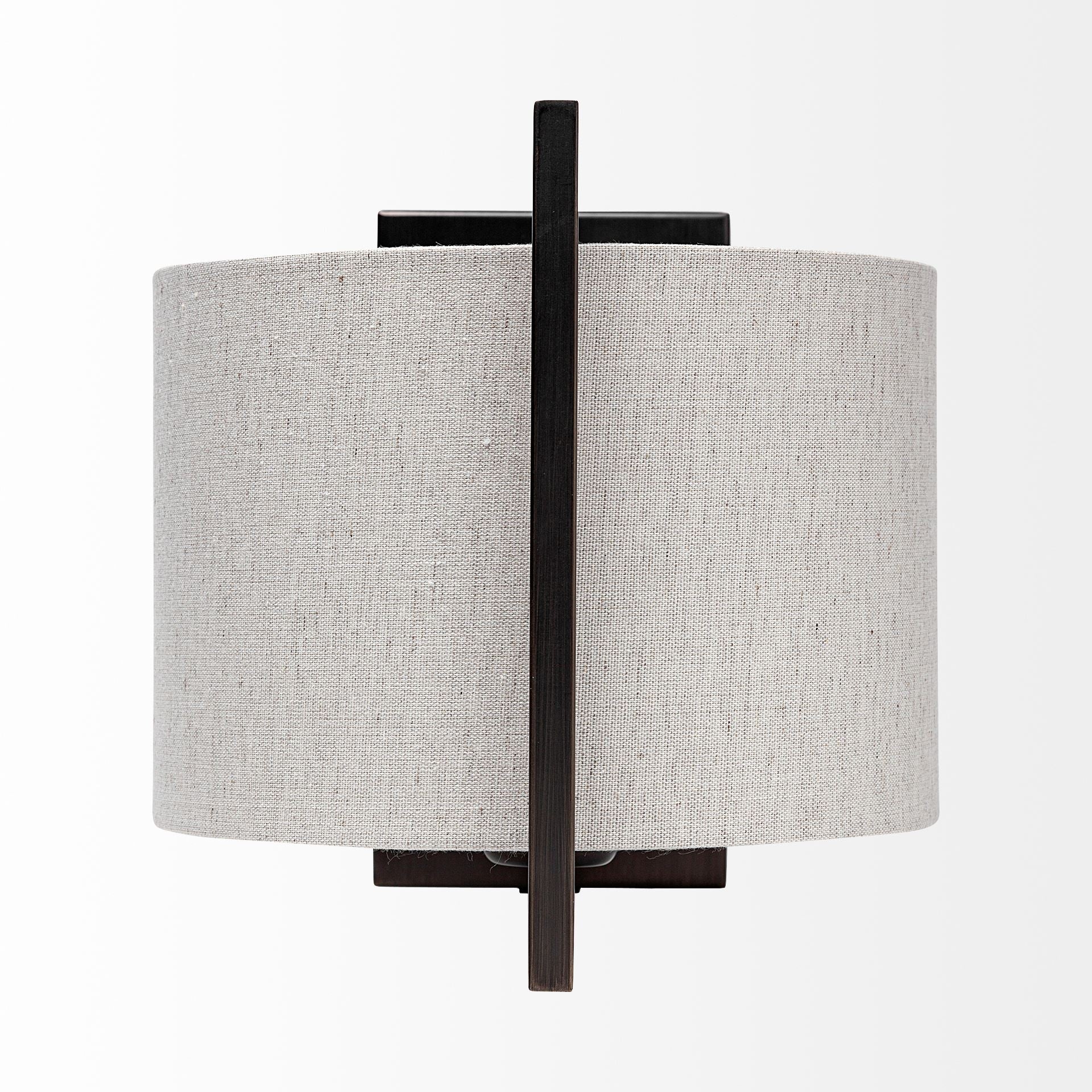 Mercana - Smithe Wall Sconce in Black, Fabric
