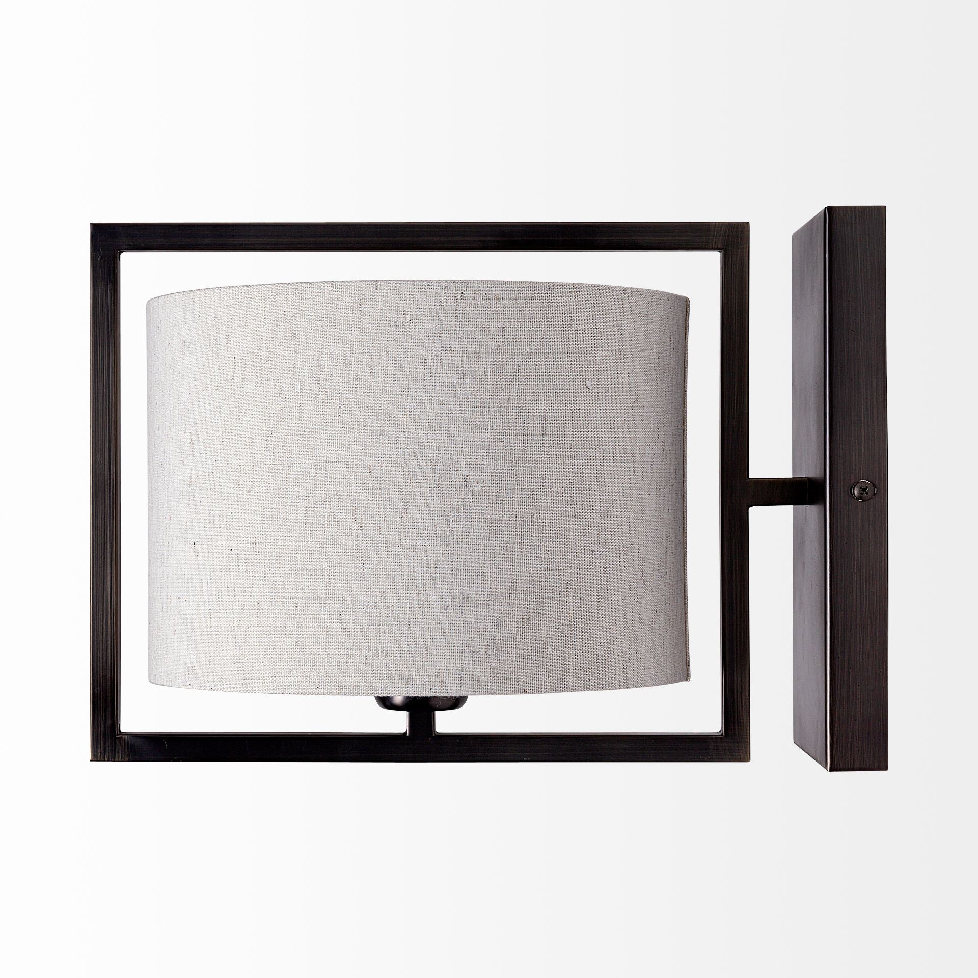 Mercana - Smithe Wall Sconce in Black, Fabric
