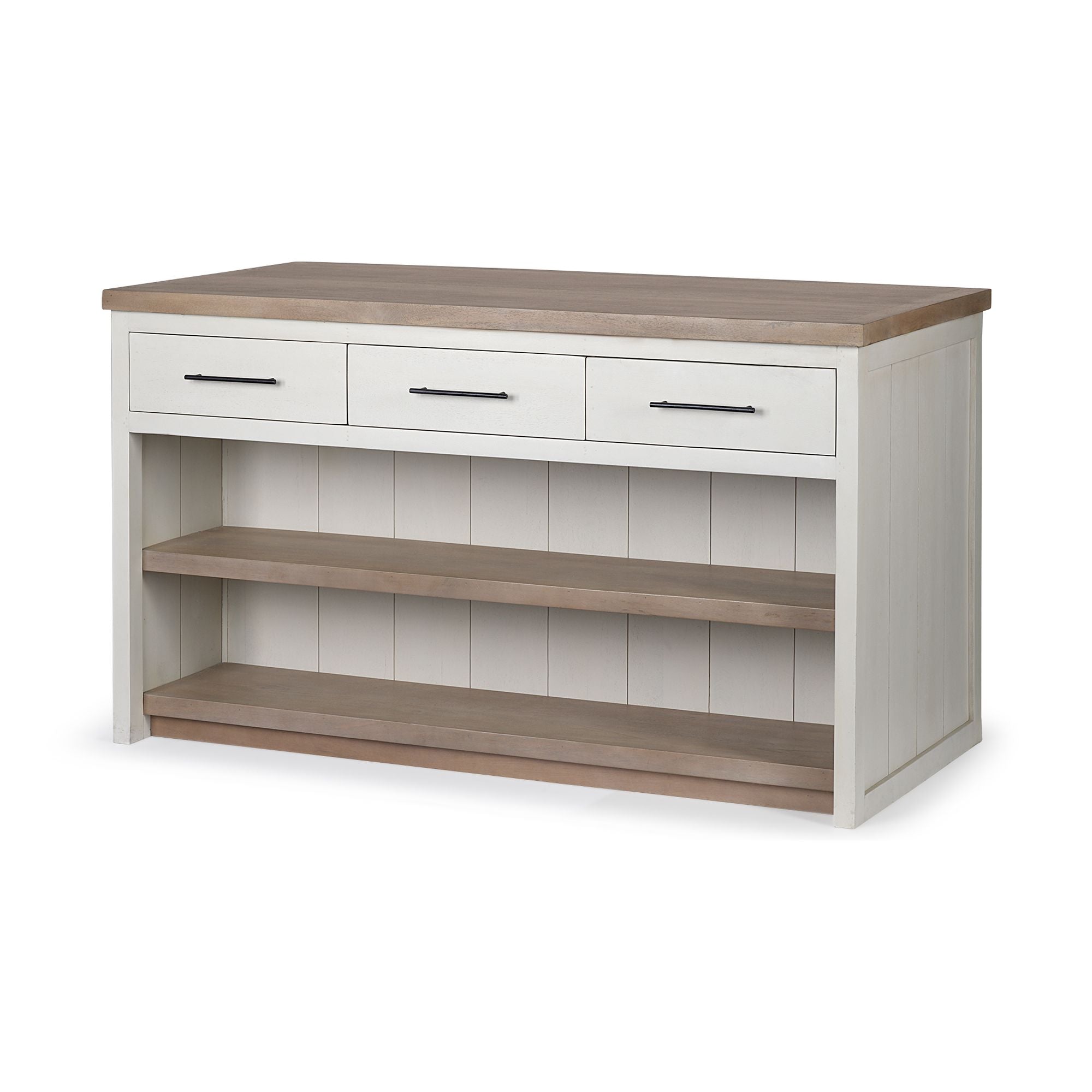 Mercana - Fairview Kitchen Island in White/Brown