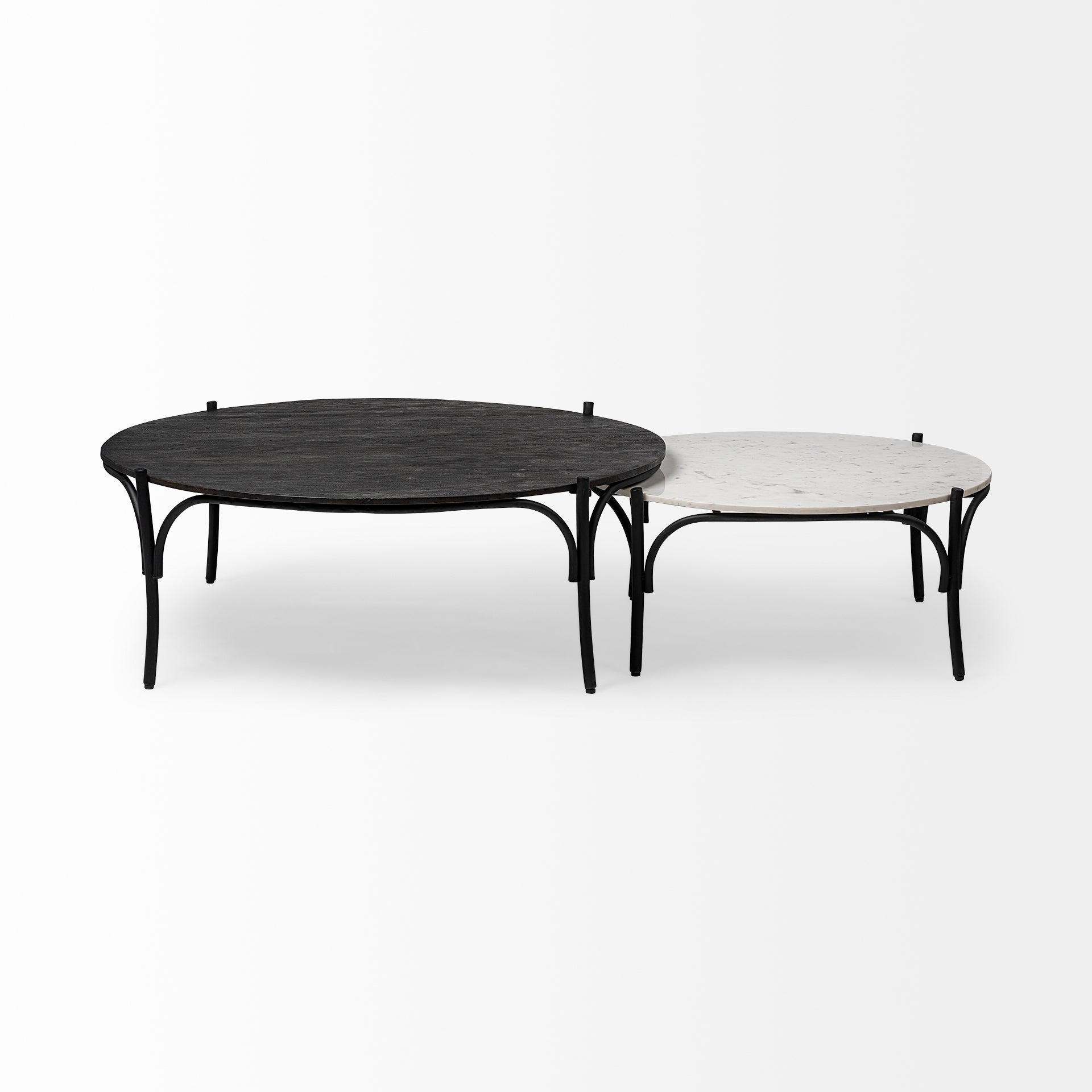 Mercana - Etienne Coffee Table in Black/White, Metal