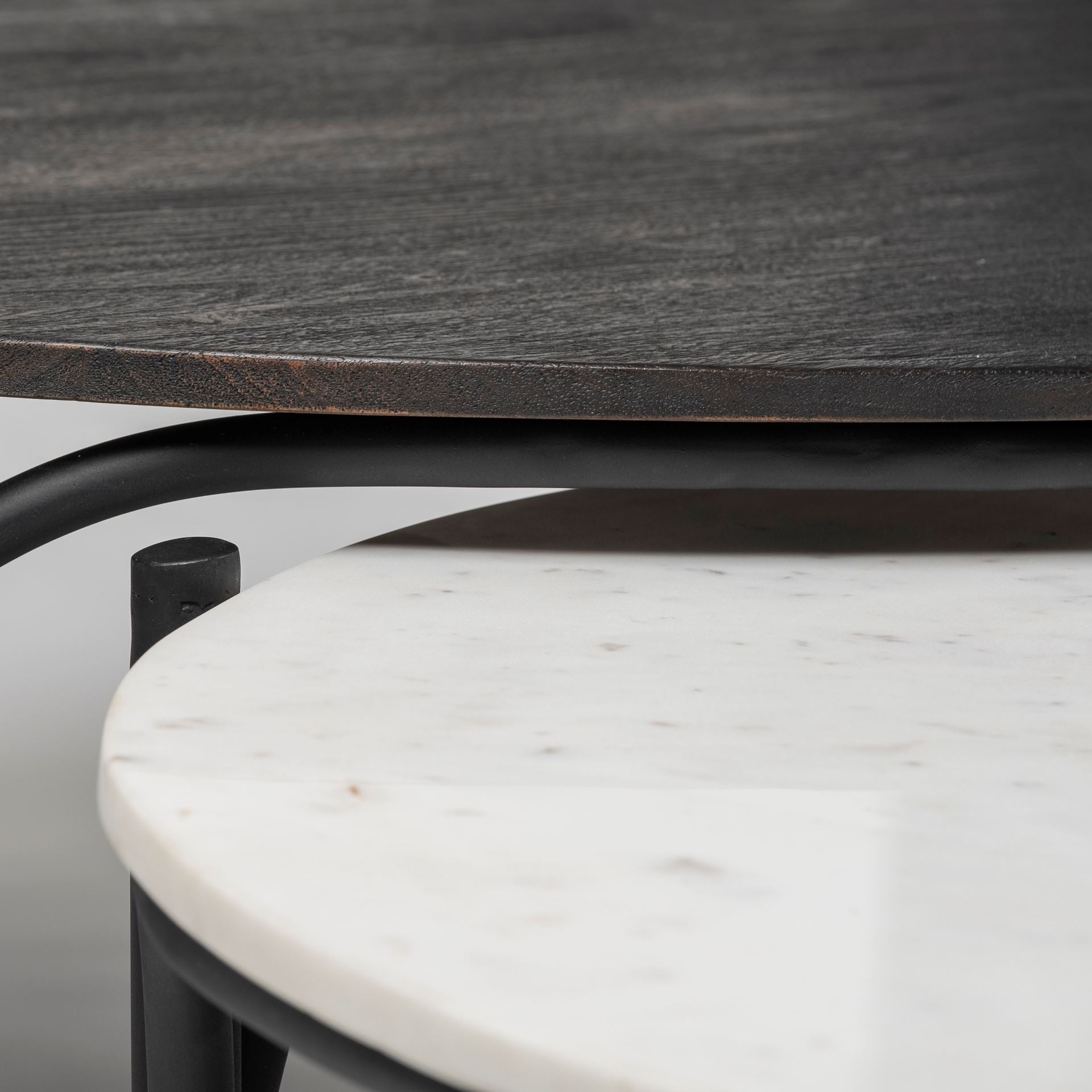 Mercana - Etienne Coffee Table in Black/White, Metal