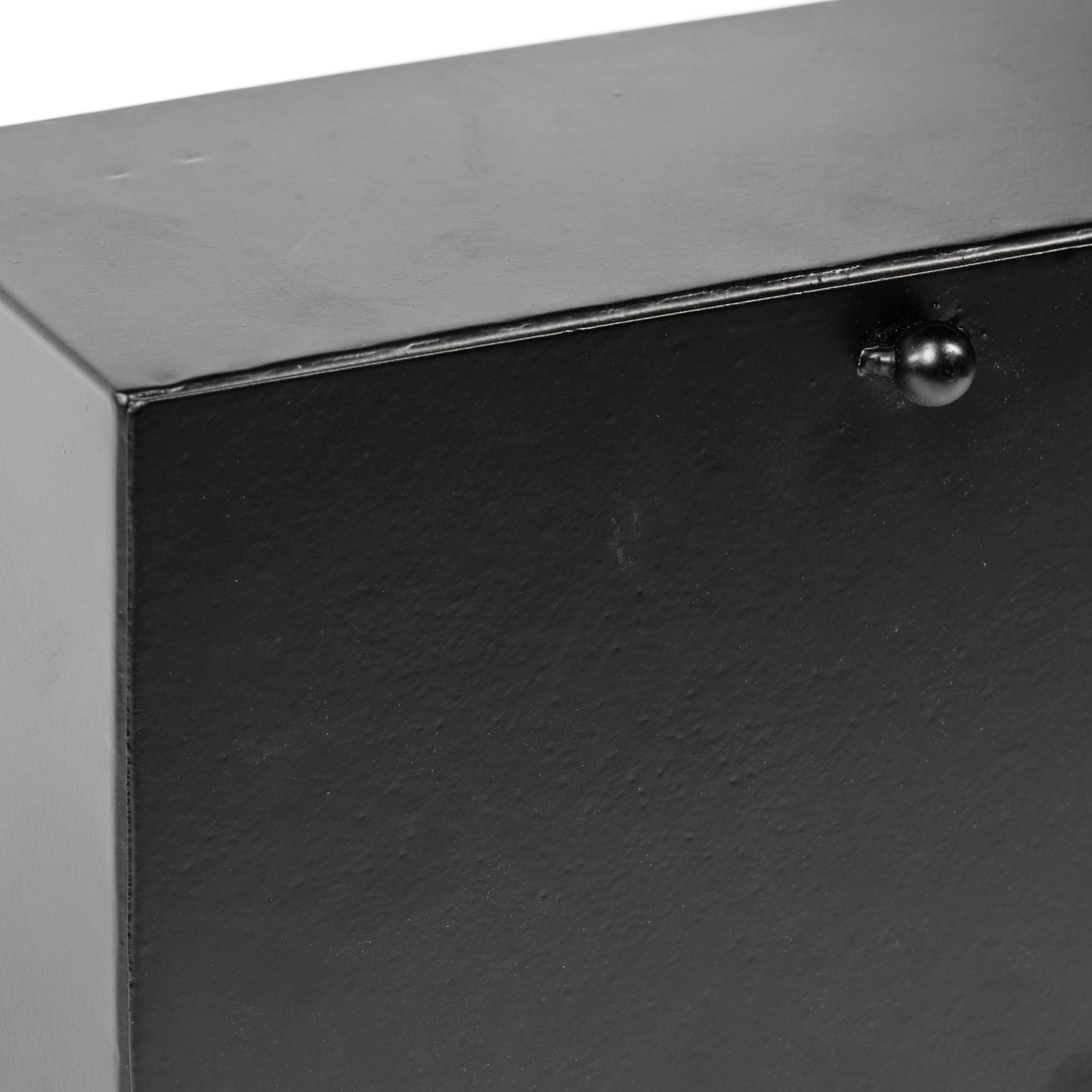 Mercana - Lita Black Metal Rectangular Table Clock