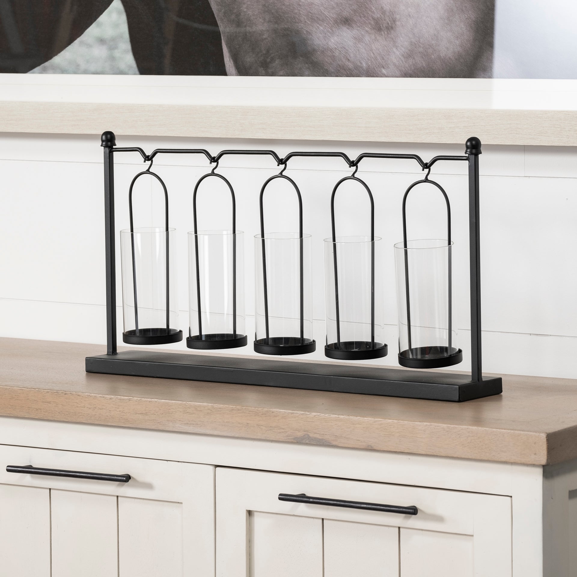 Mercana - Erlen Candle Holder in Black, Metal