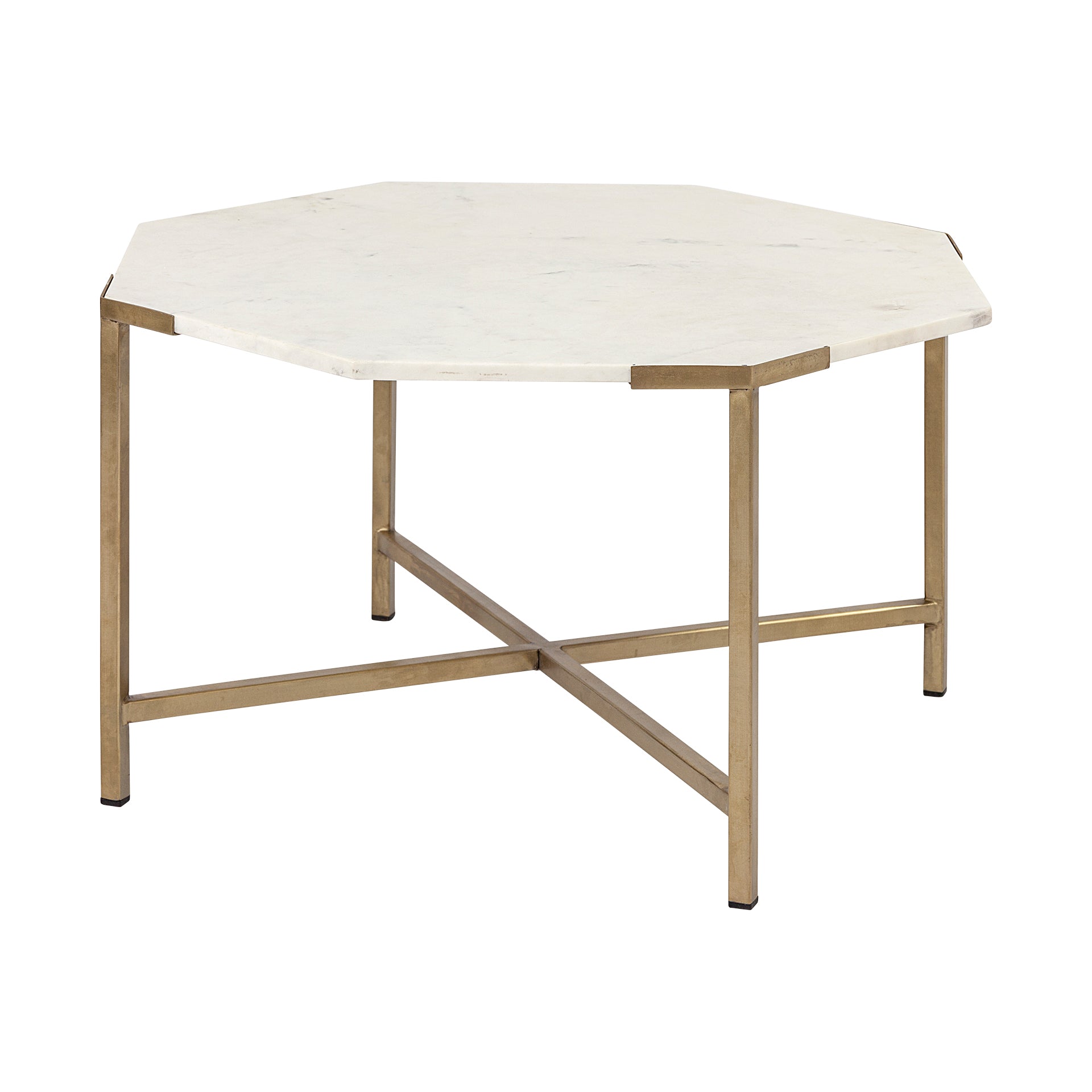 Mercana - Vincent Coffee Table in Gold, Stone