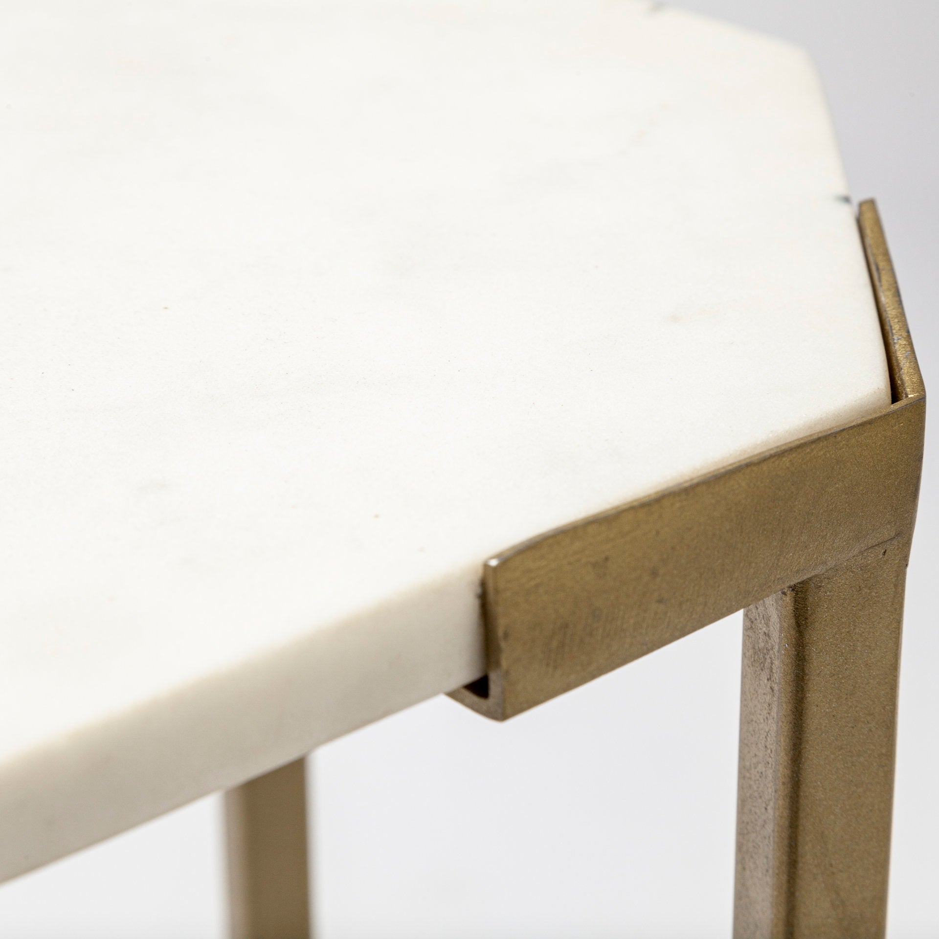 Mercana - Vincent Coffee Table in Gold, Stone